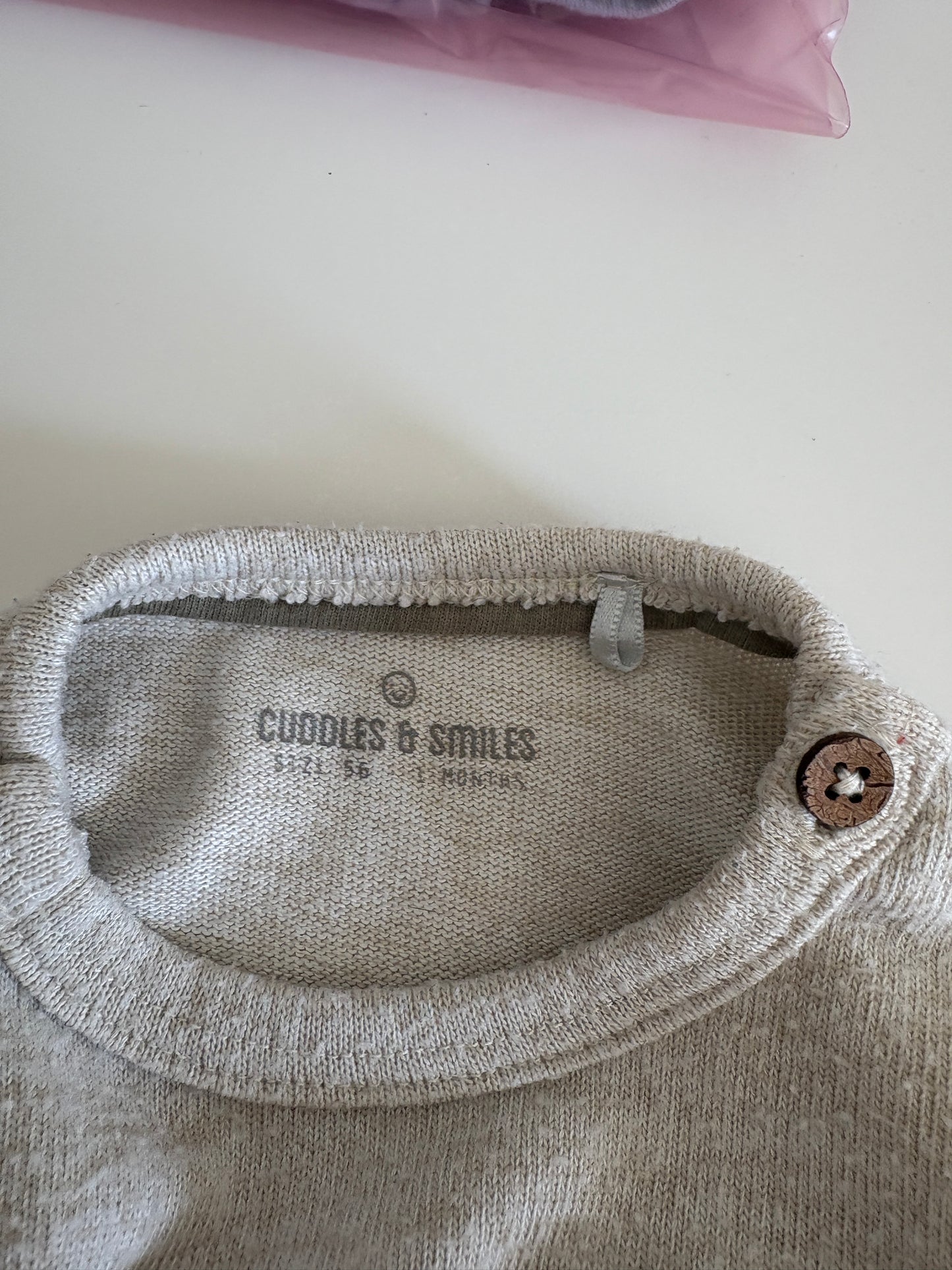 Setje "Oh Boy.": longsleeve en ribbroekje