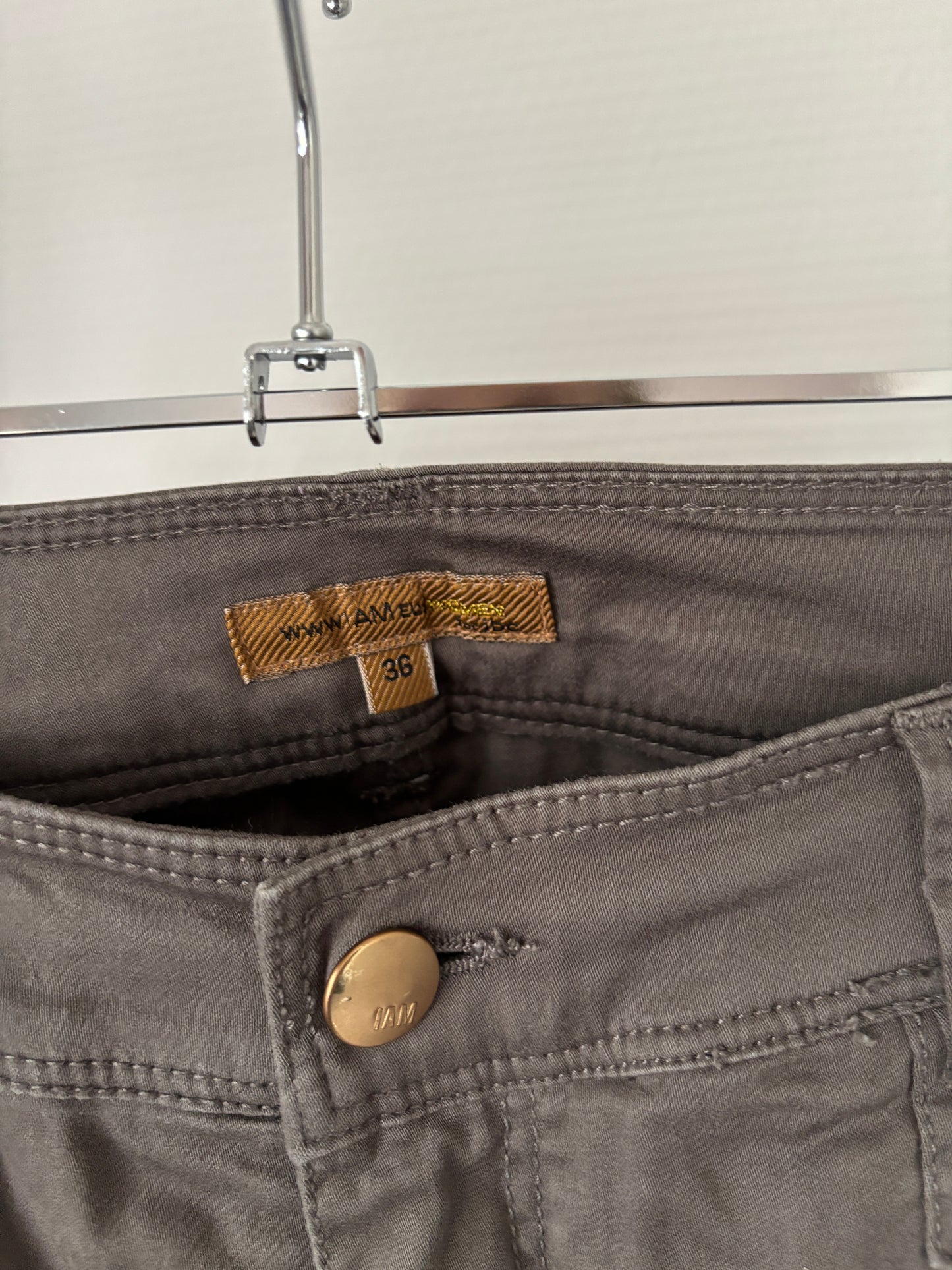 Bruingrijze cargojeansbroek