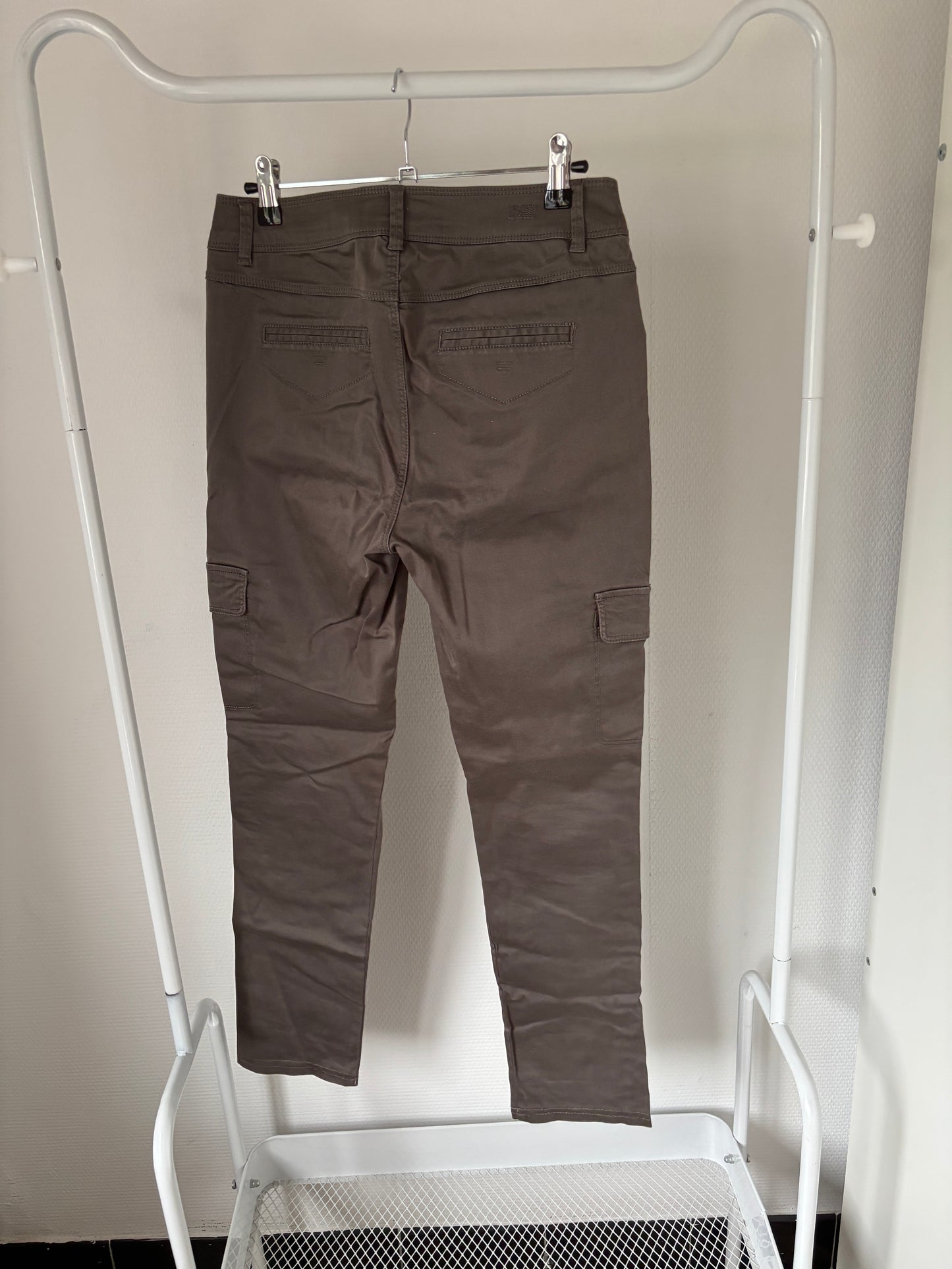 Bruingrijze cargojeansbroek