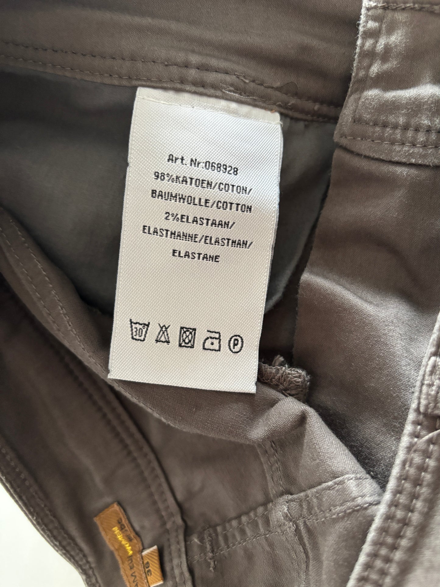 Bruingrijze cargojeansbroek