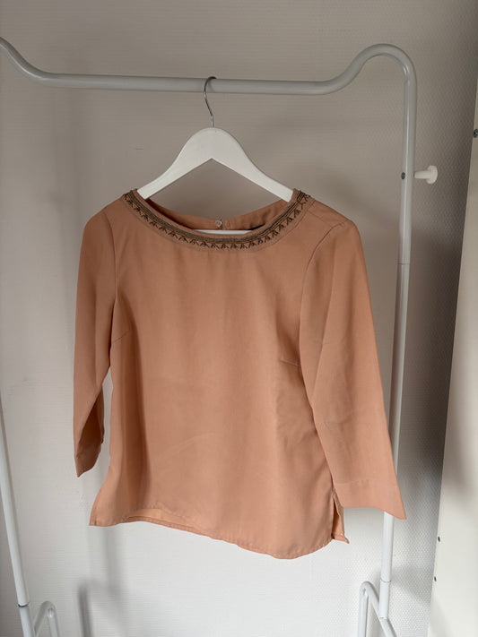 Lichtroze blouse
