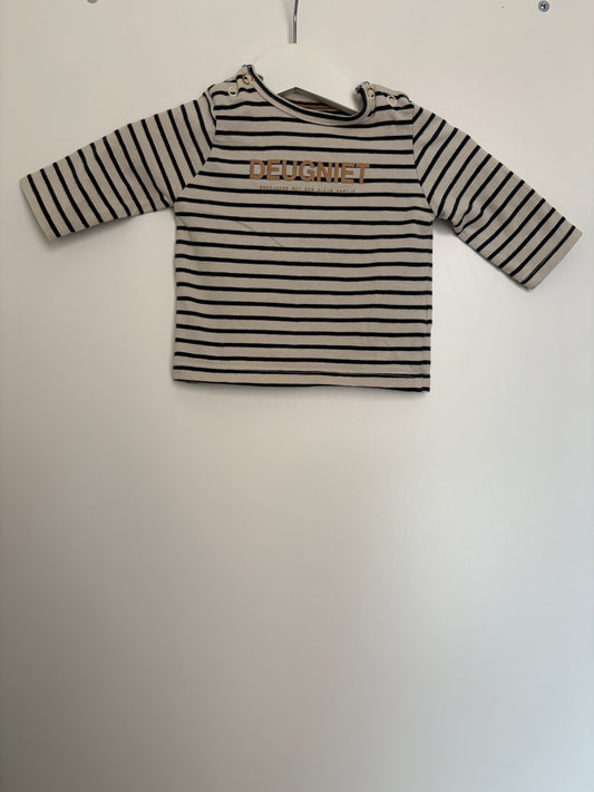 Gestreepte longsleeve "Deugniet"