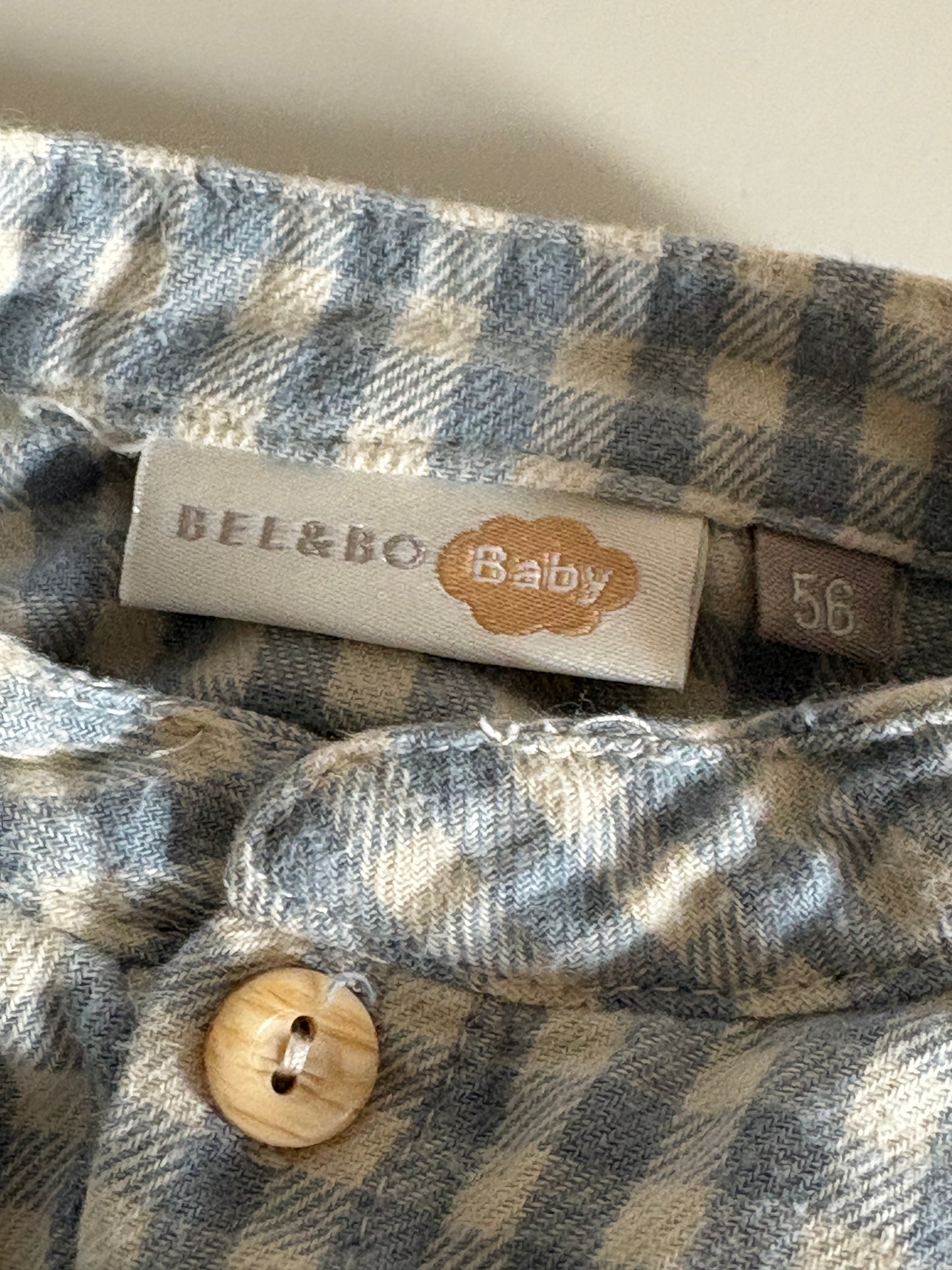 Setje: geruite hemdje en jeansbroekje