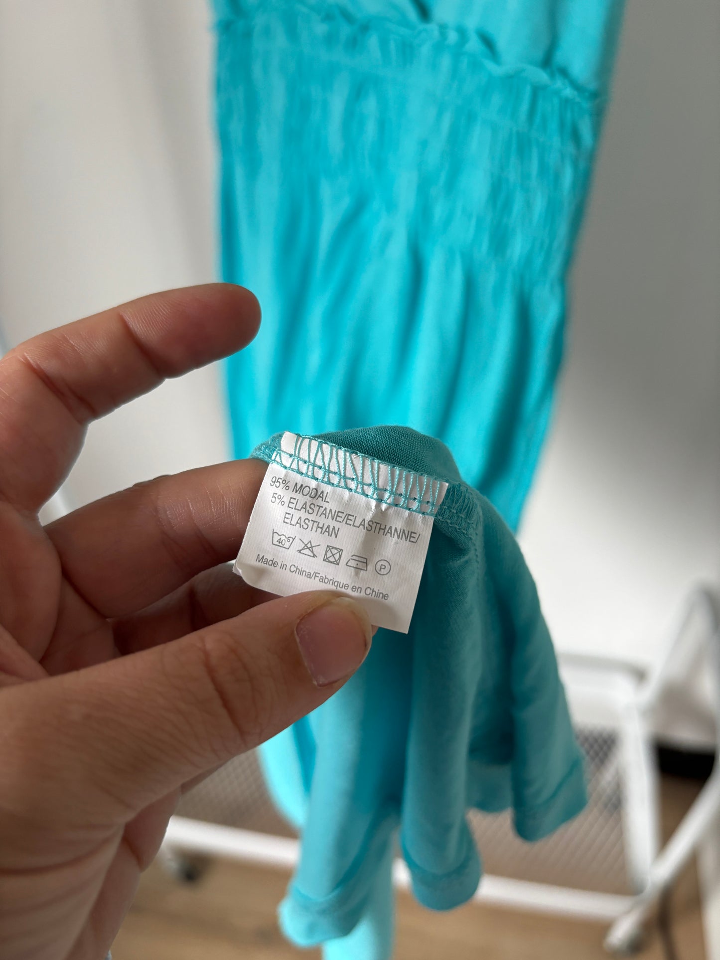 Lichtblauw nachtkleed