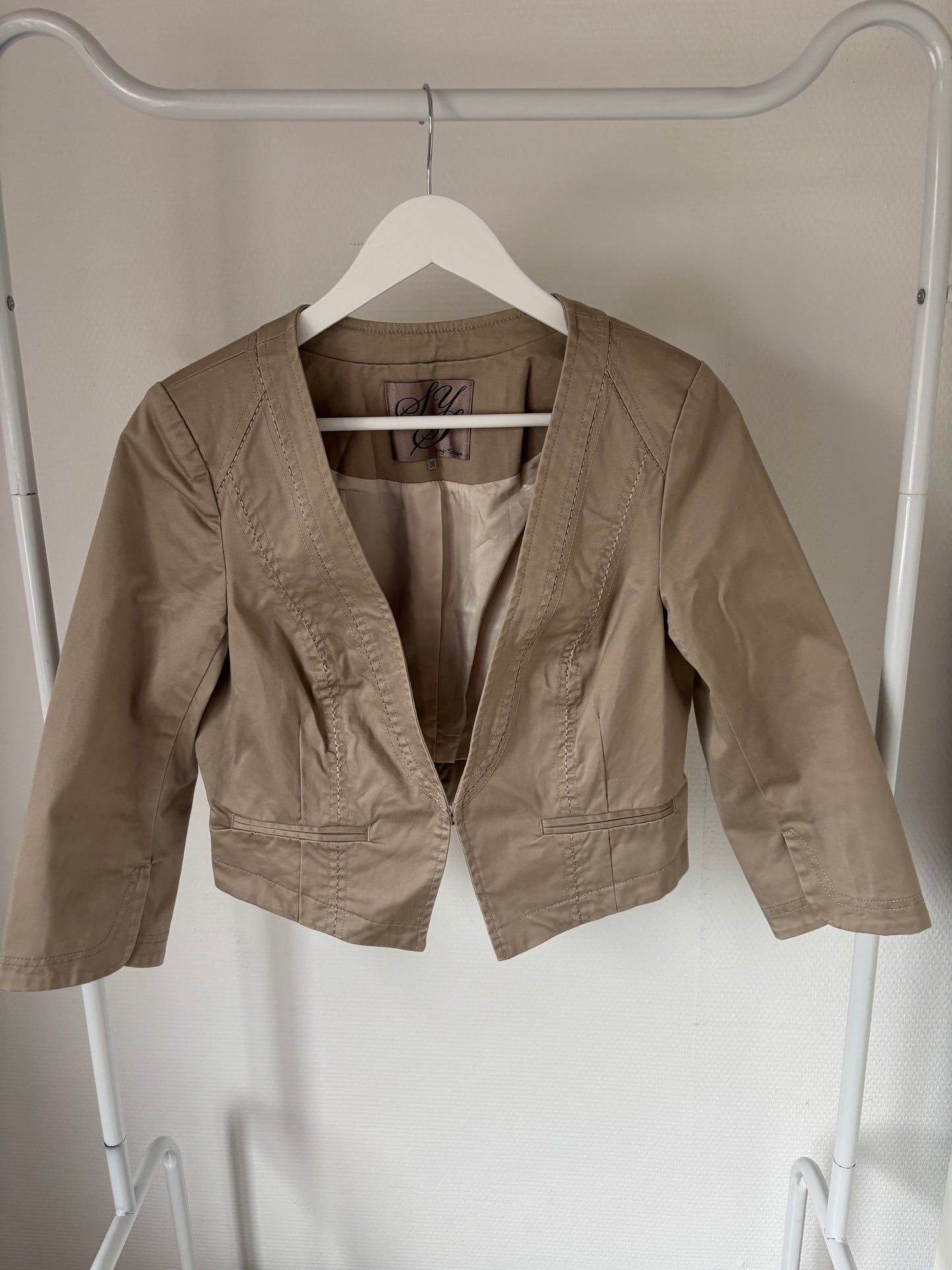 Beige blazer/jas