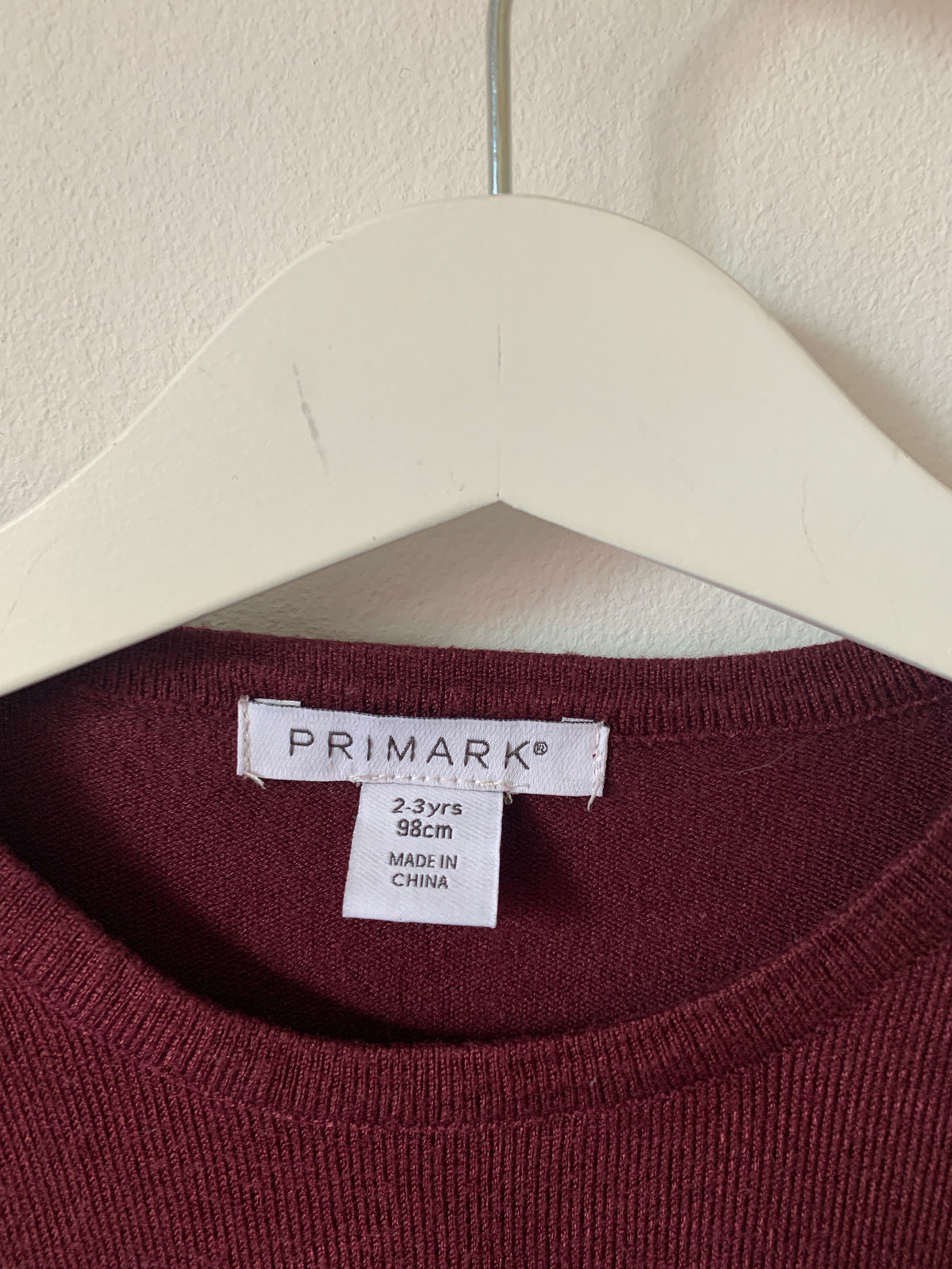 Wijnrood jurkje | Primark | 98