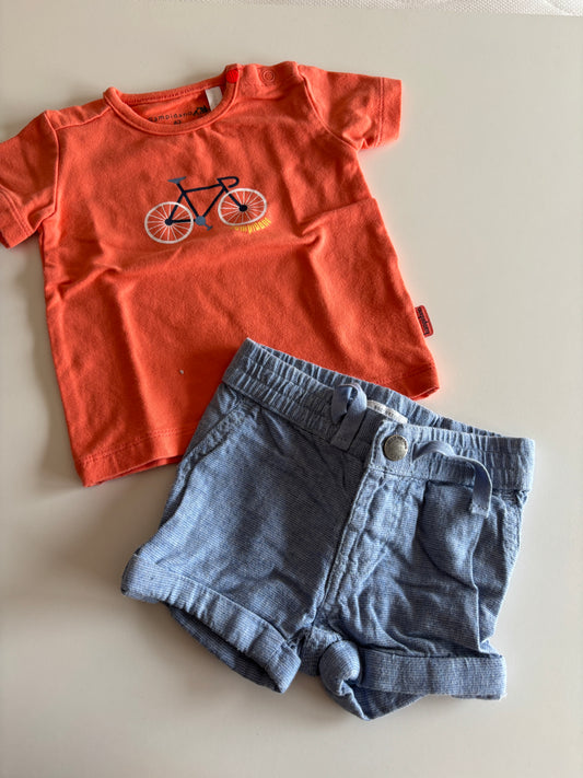 Setje: T-shirt en shortje