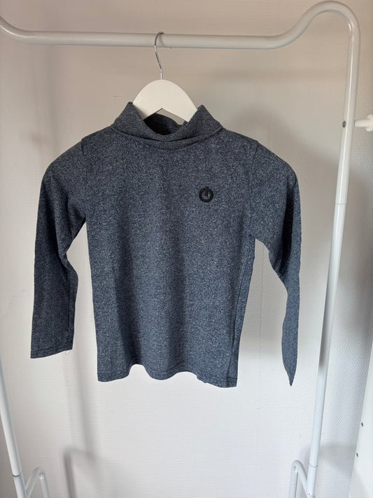 Marineblauwe longsleeve met rolkraag