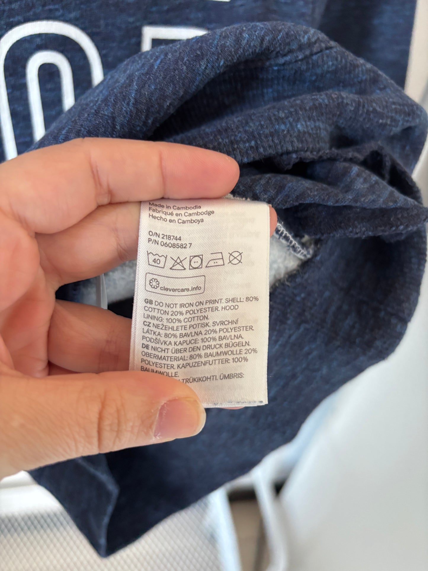 Marineblauwe sweater