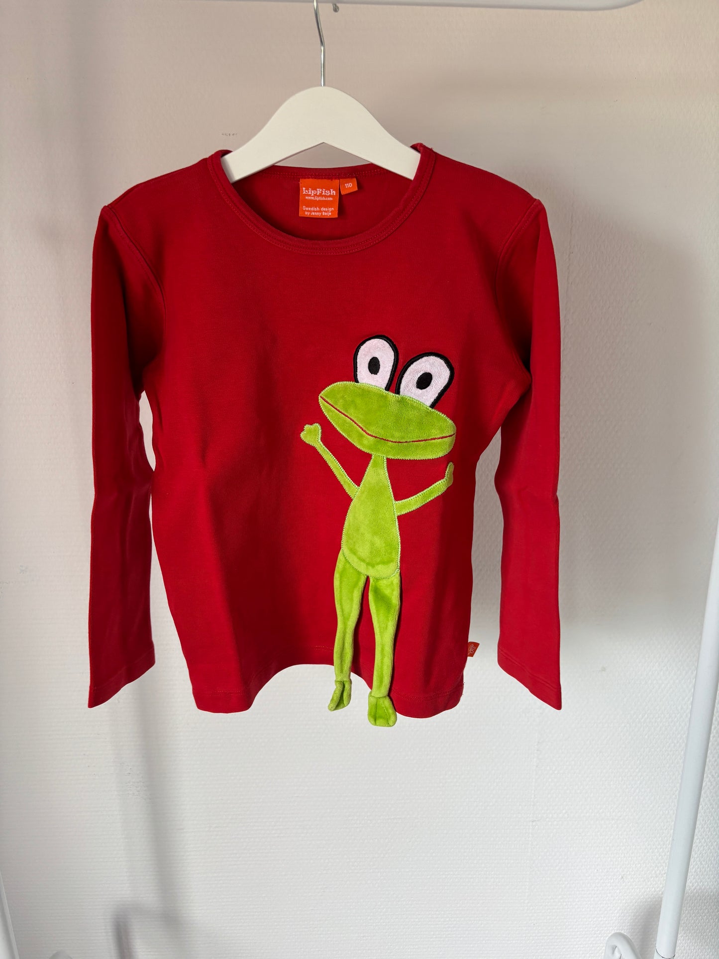 Rode longsleeve met kikker
