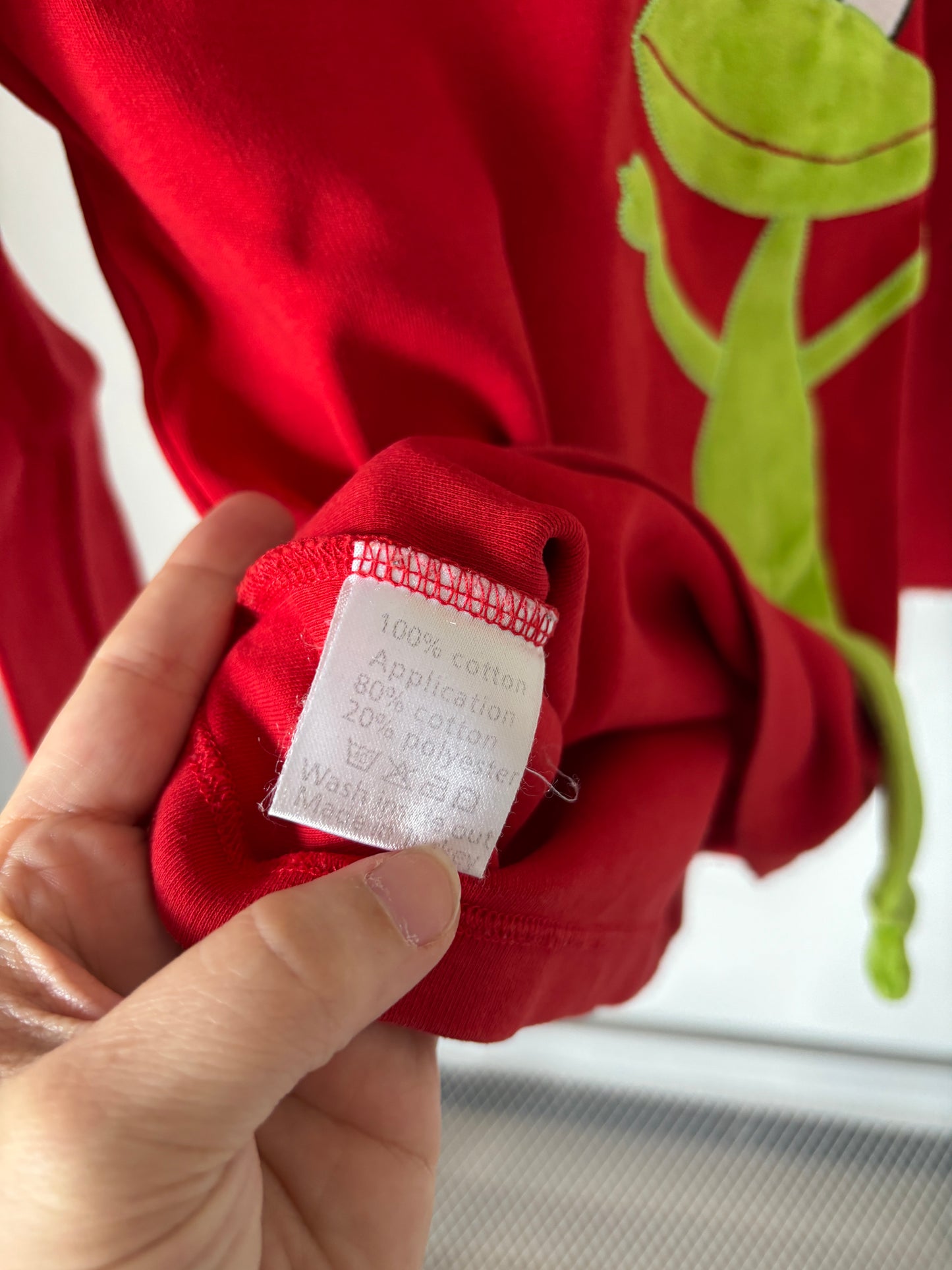 Rode longsleeve met kikker