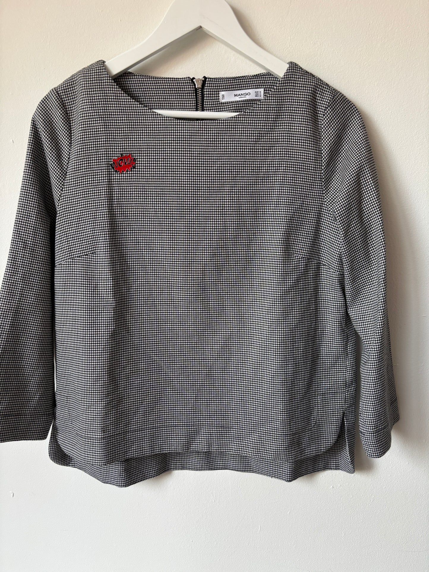 Geruite blouse | Mango | M