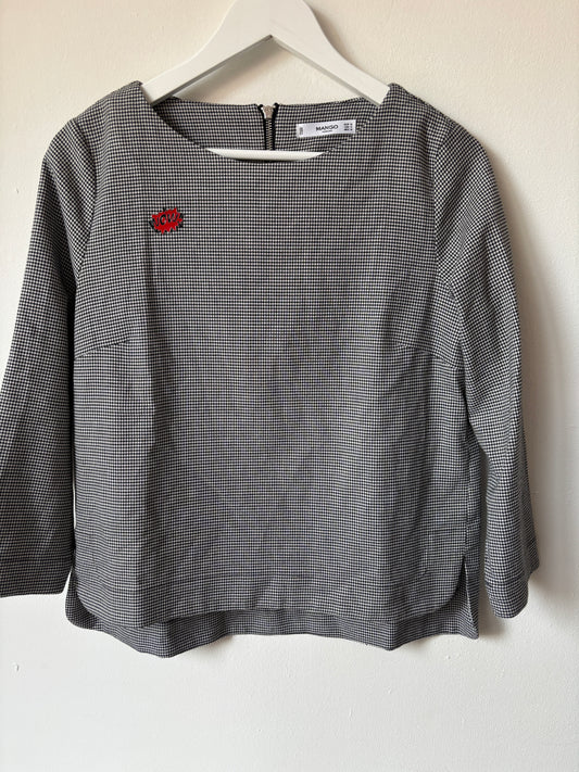 Geruite blouse | Mango | M