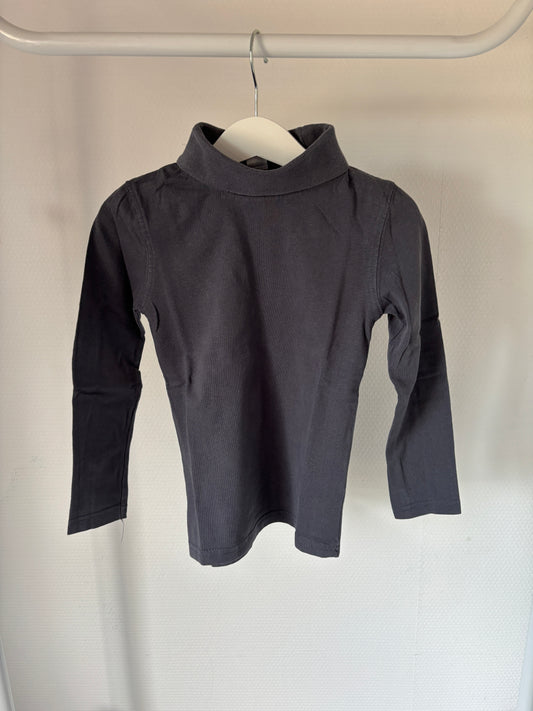 Donkergrijze longsleeve met rolkraag