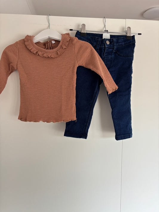 Setje: longsleeve en jeansbroek
