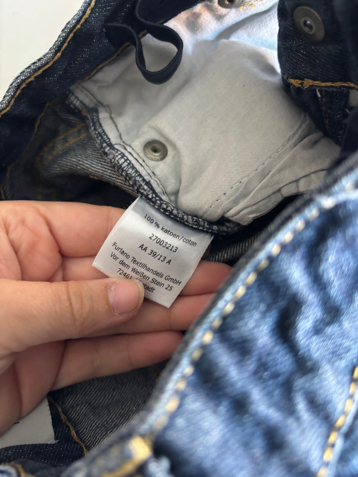 Donkerblauwe jeansbroek