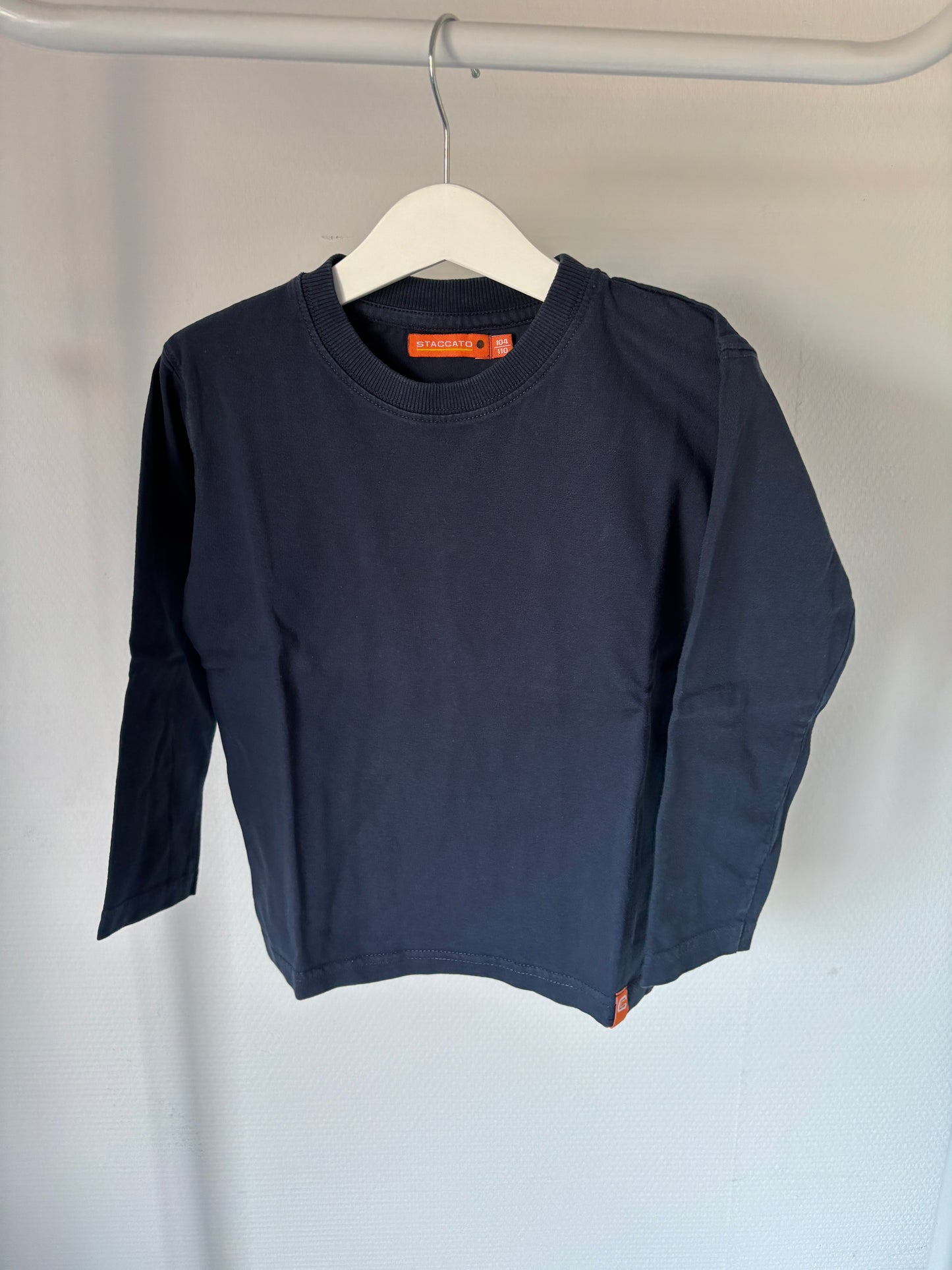 Marineblauwe basic longsleeve