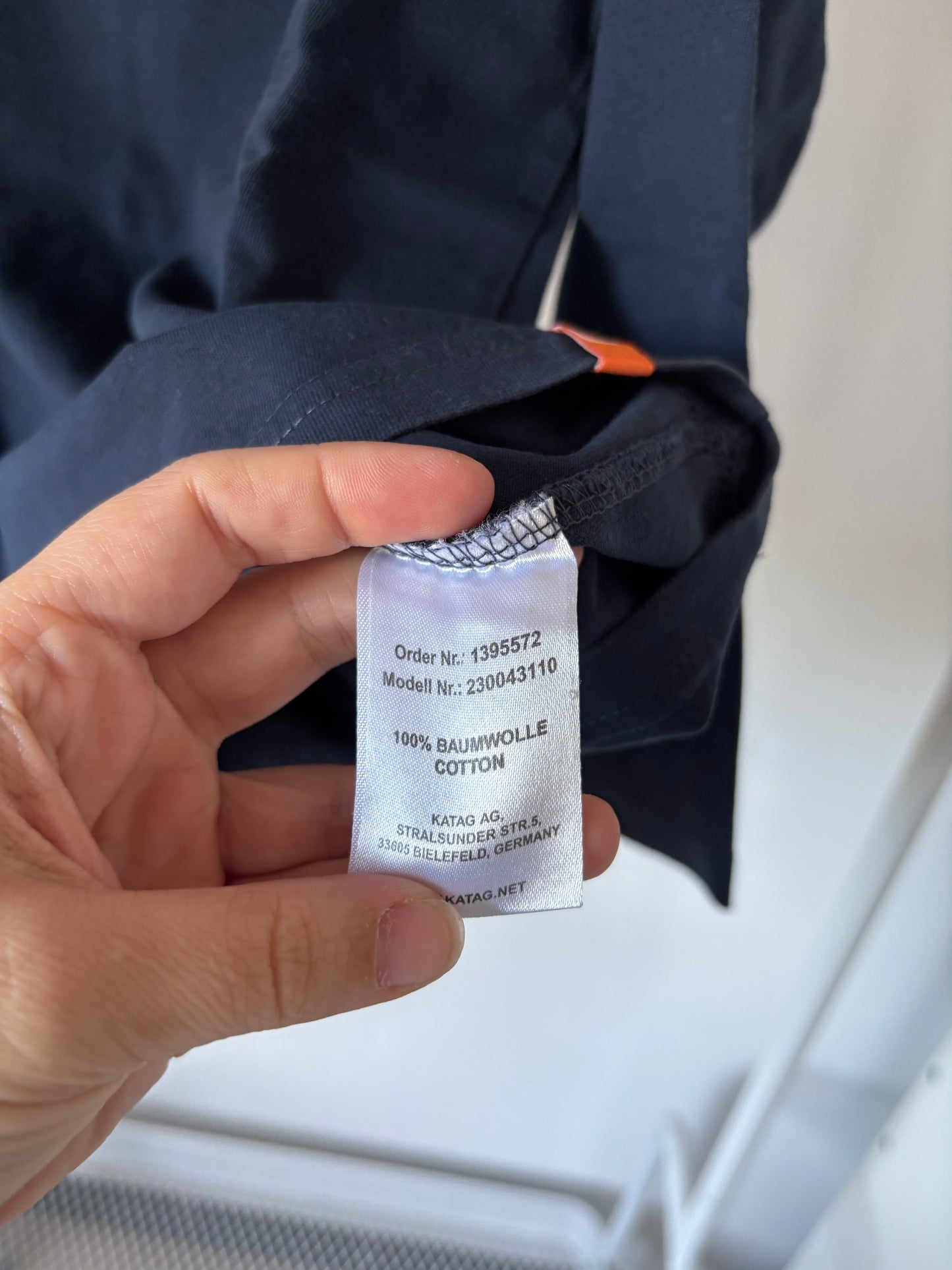 Marineblauwe basic longsleeve