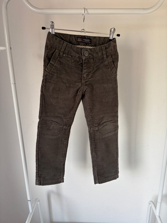 Bruine ribfluwelen broek