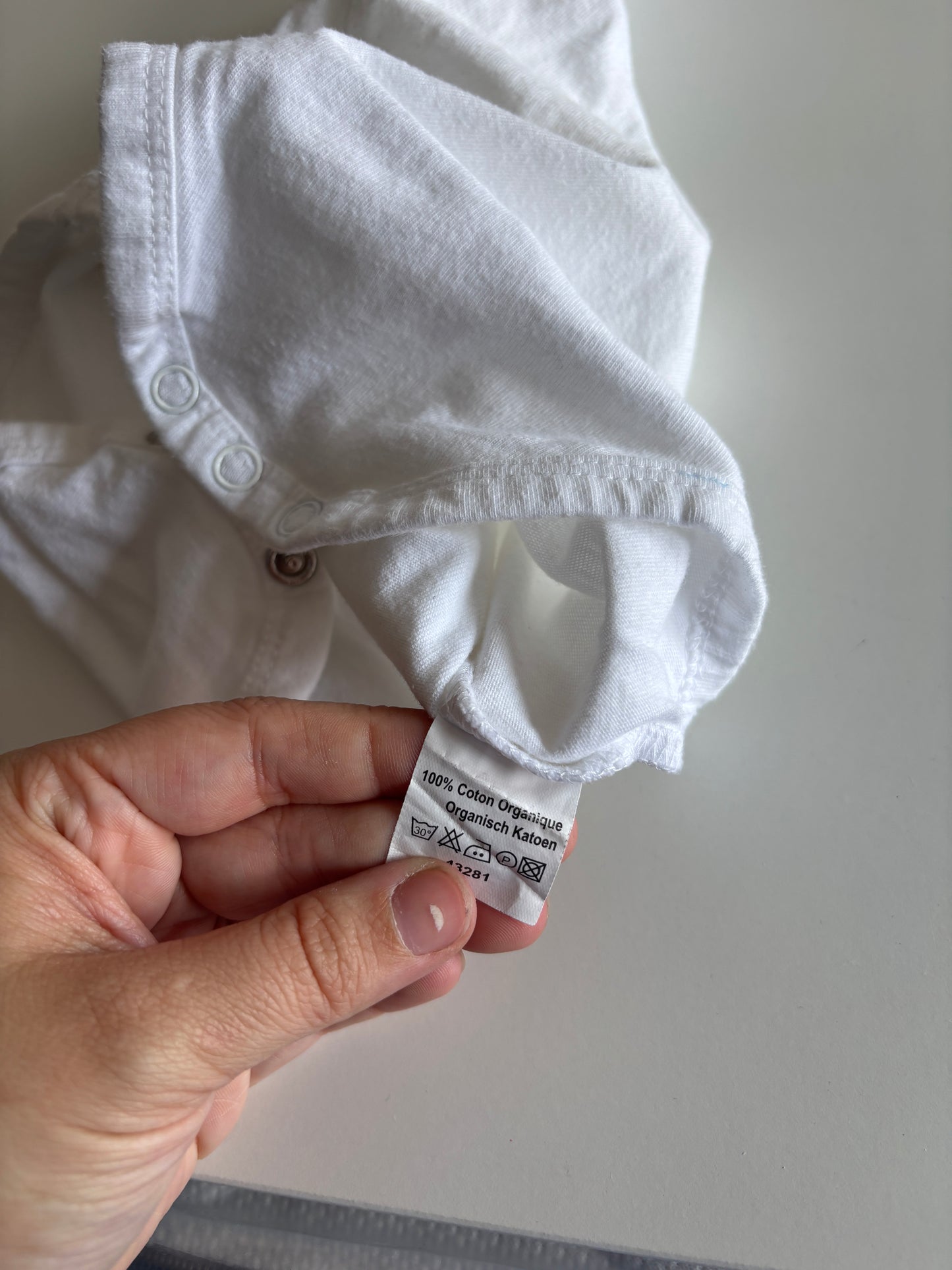 Witte romper met korte mouwen