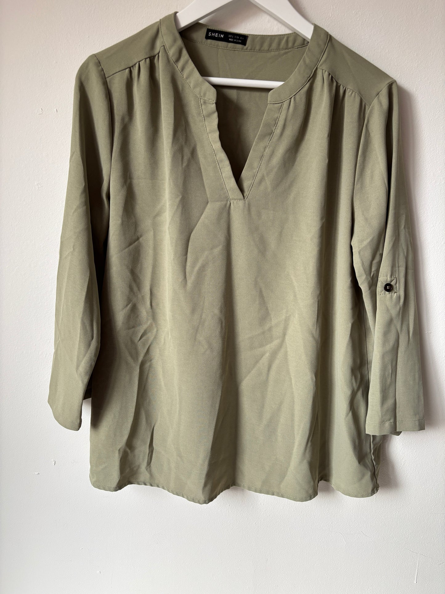 Khaki blouse | Shein | S