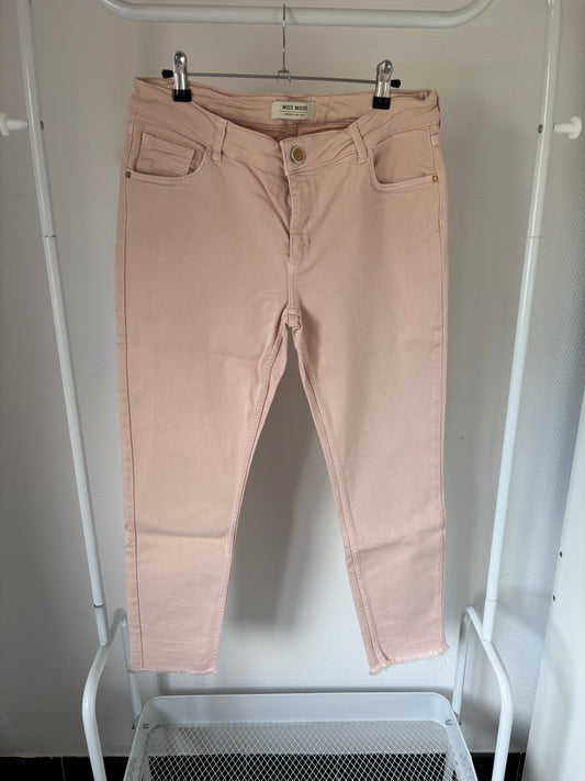 Lichtroze jeansbroek