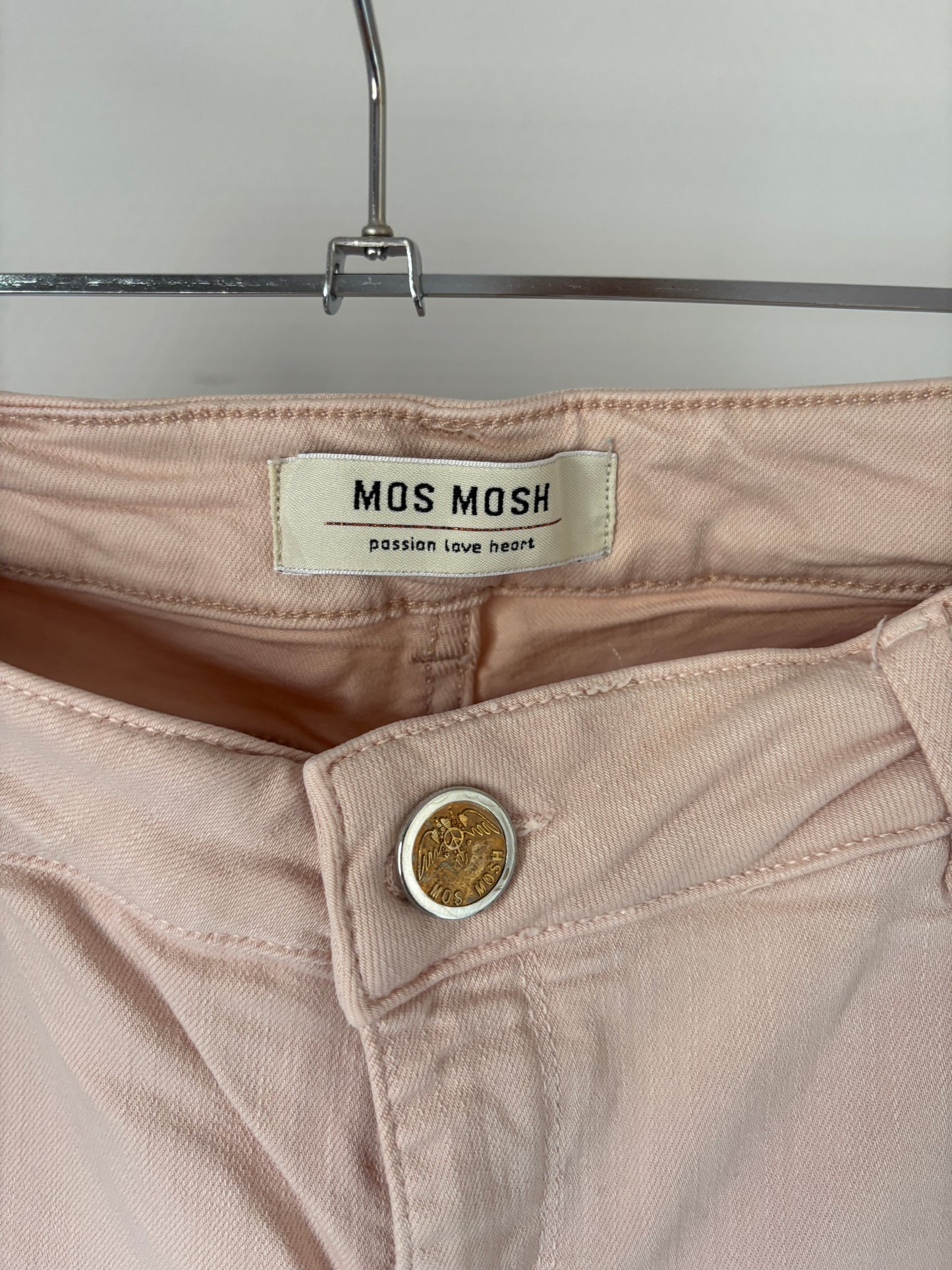 Lichtroze jeansbroek