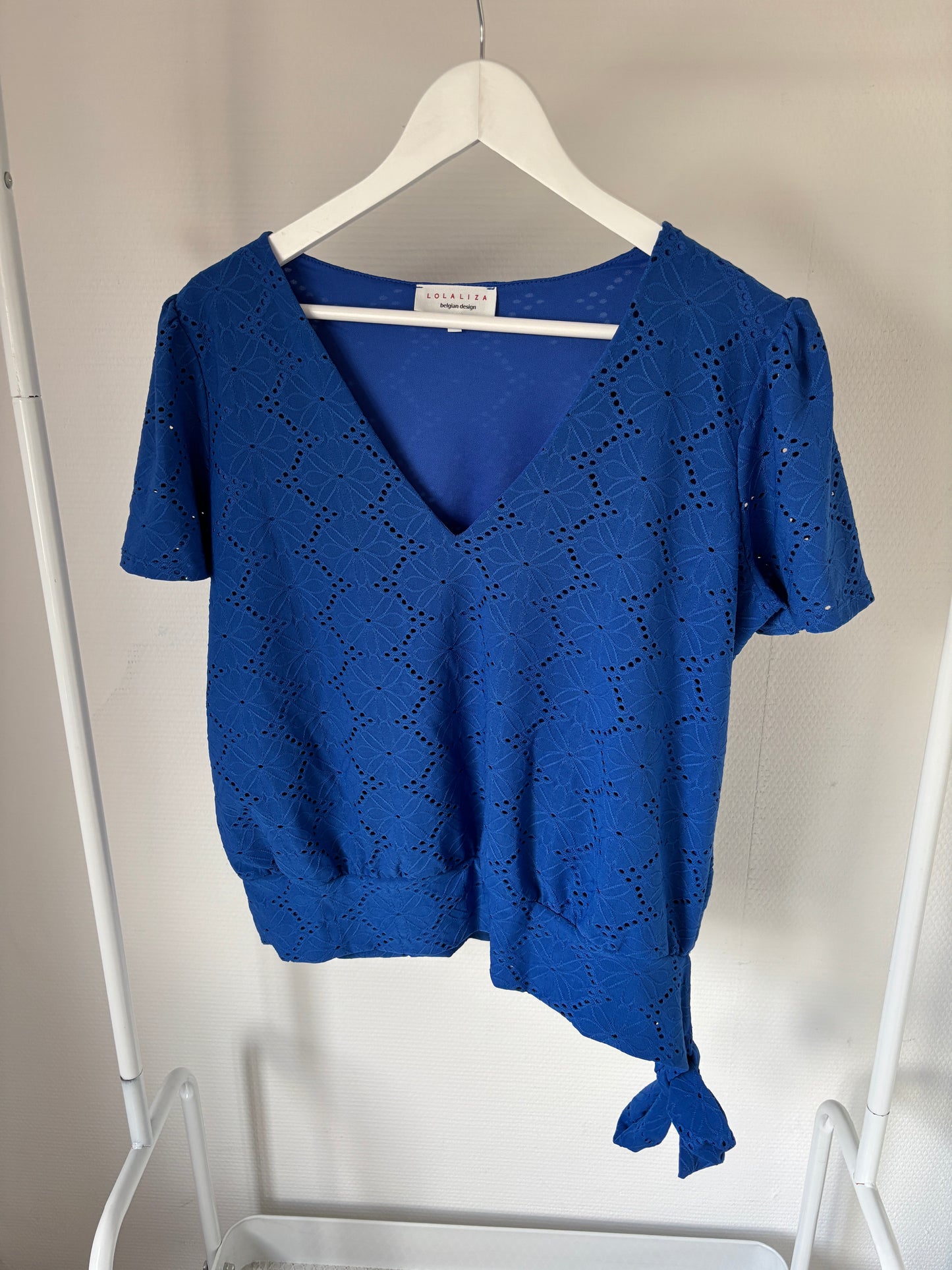 Blauwe blouse