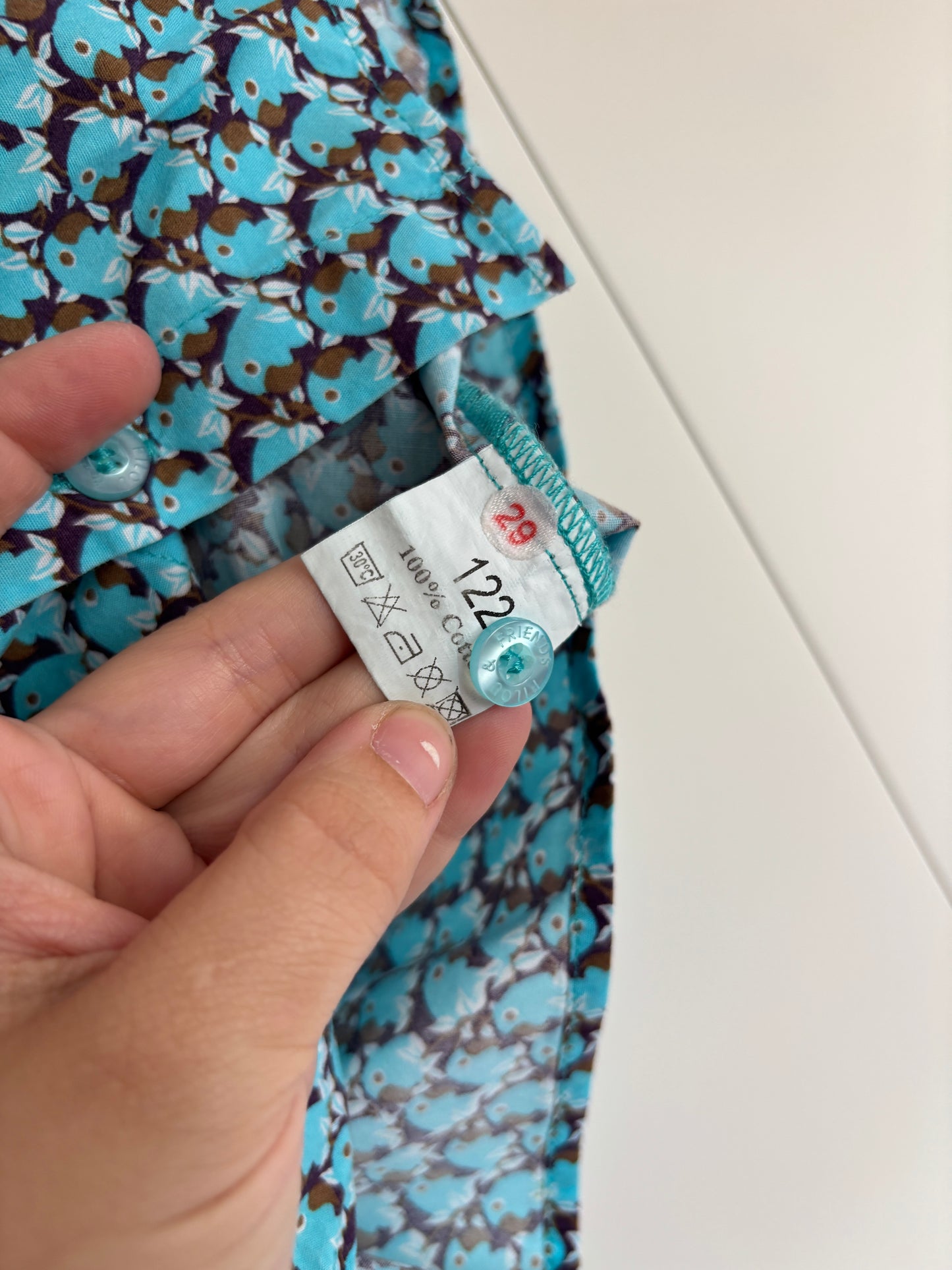 Lichtblauw hemd met korte mouwen