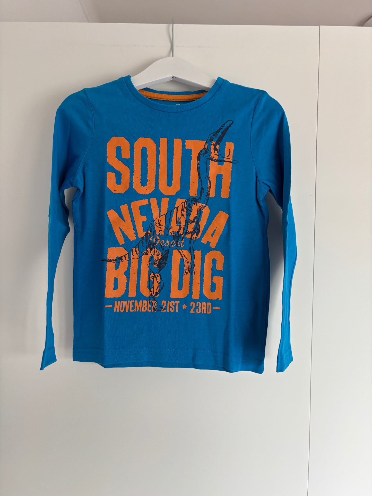 Blauwe longsleeve met dino