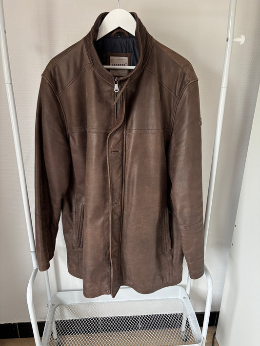 Bruine lederen jas