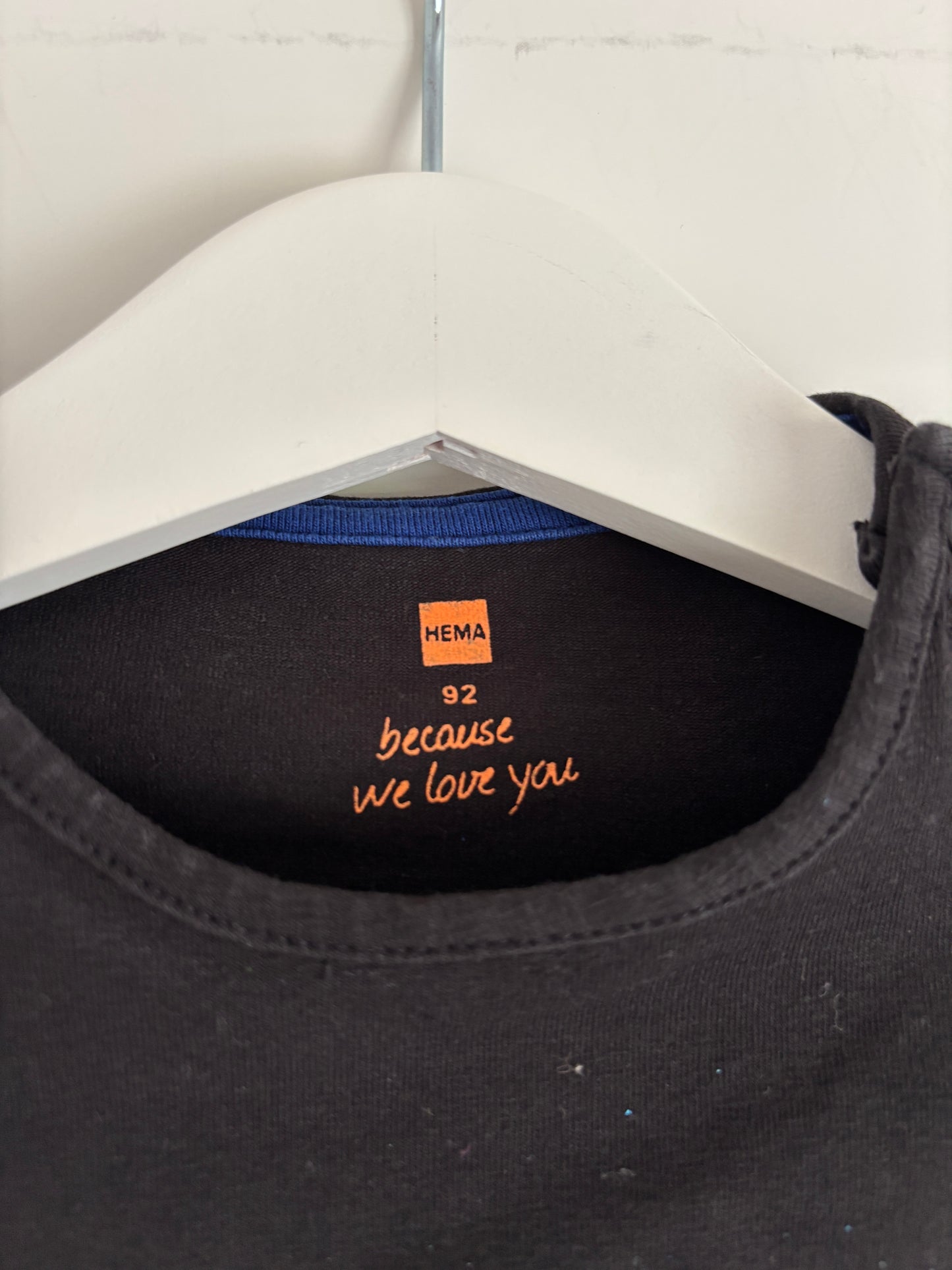 Zwarte longsleeve "Home made"