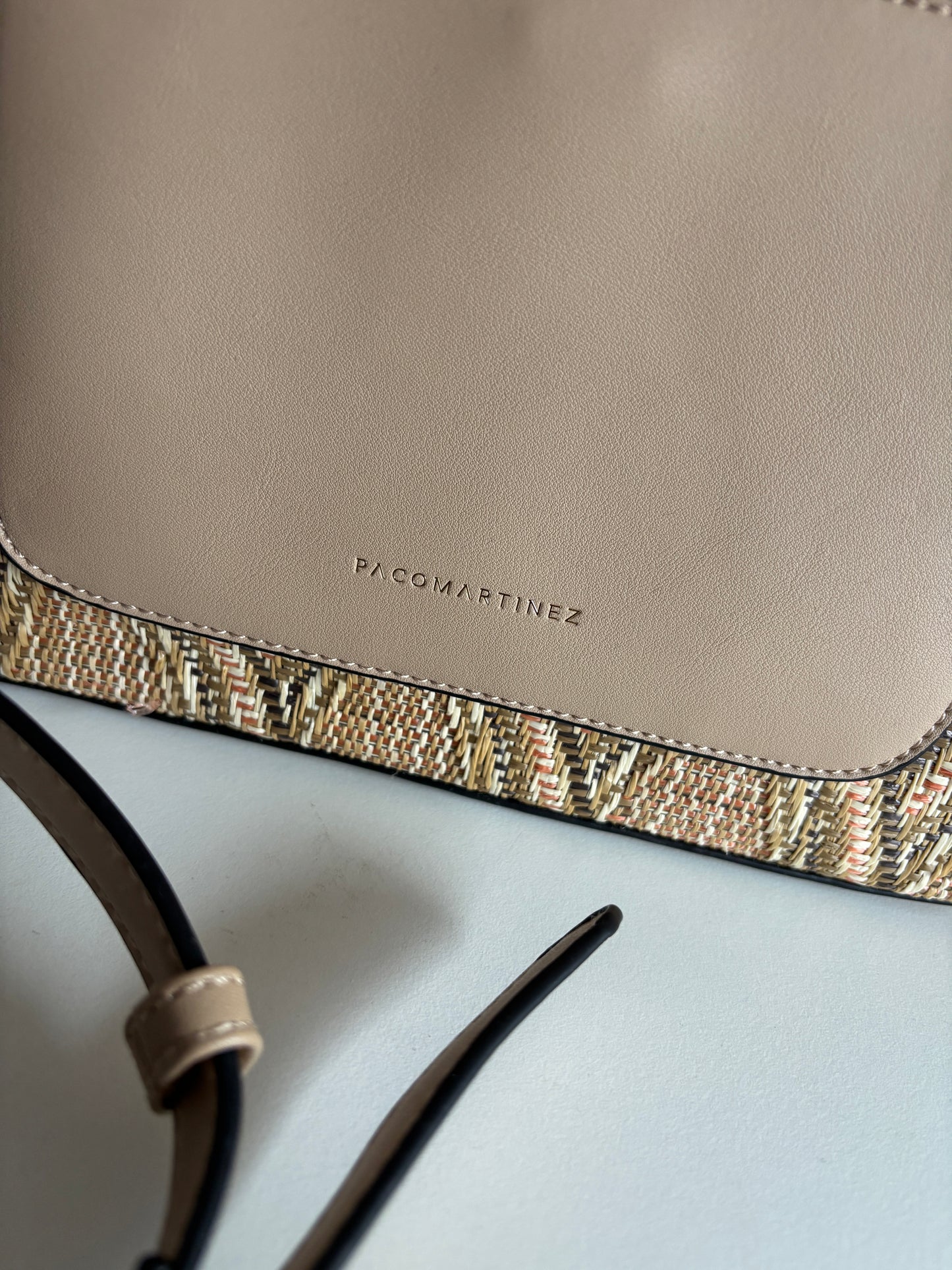 Beige schoudertas + bijhorende portemonnee