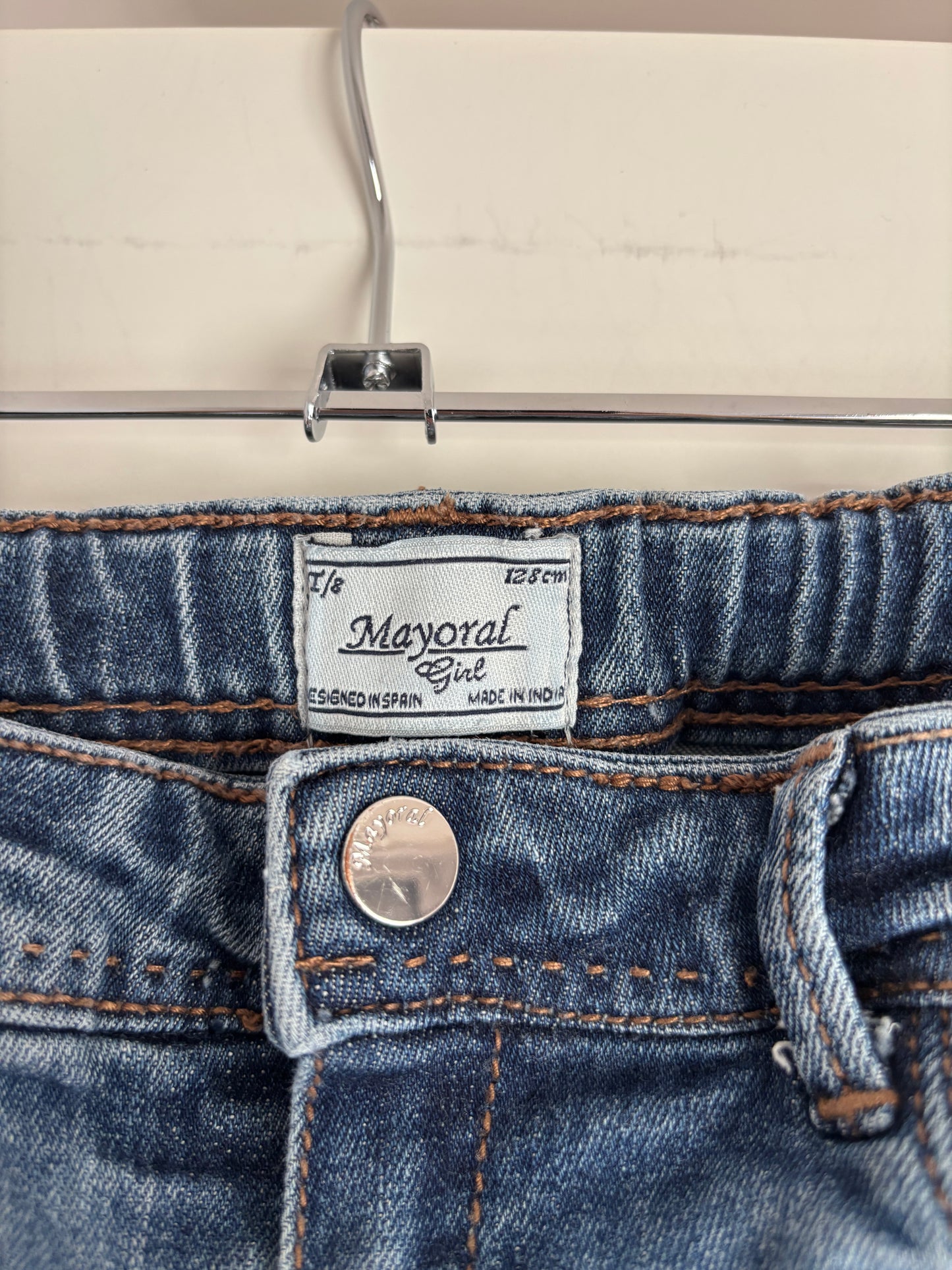 Jeansbroek met steentjes