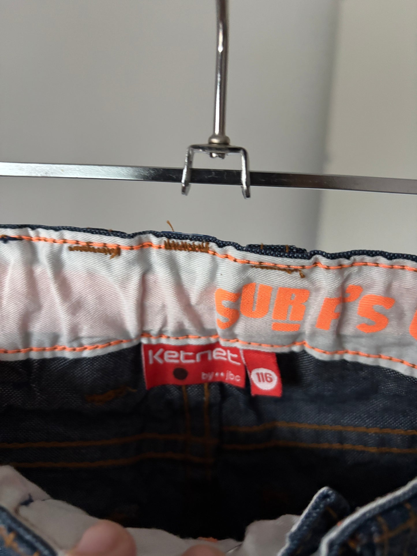 Marineblauwe jeansbroek