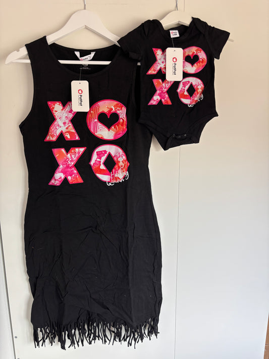 Set: damesjurk en babyromper