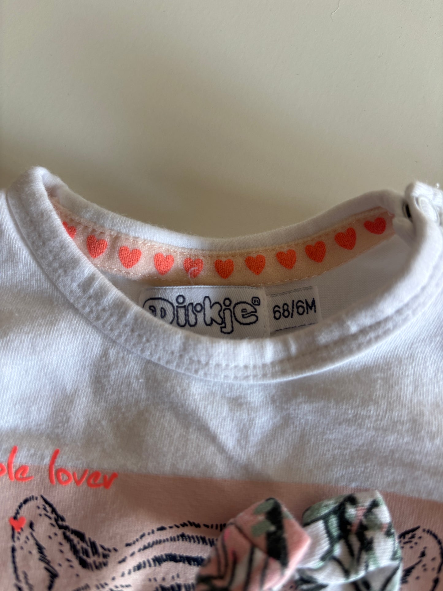 Setje: T-shirt, broekrokje en haarbandje