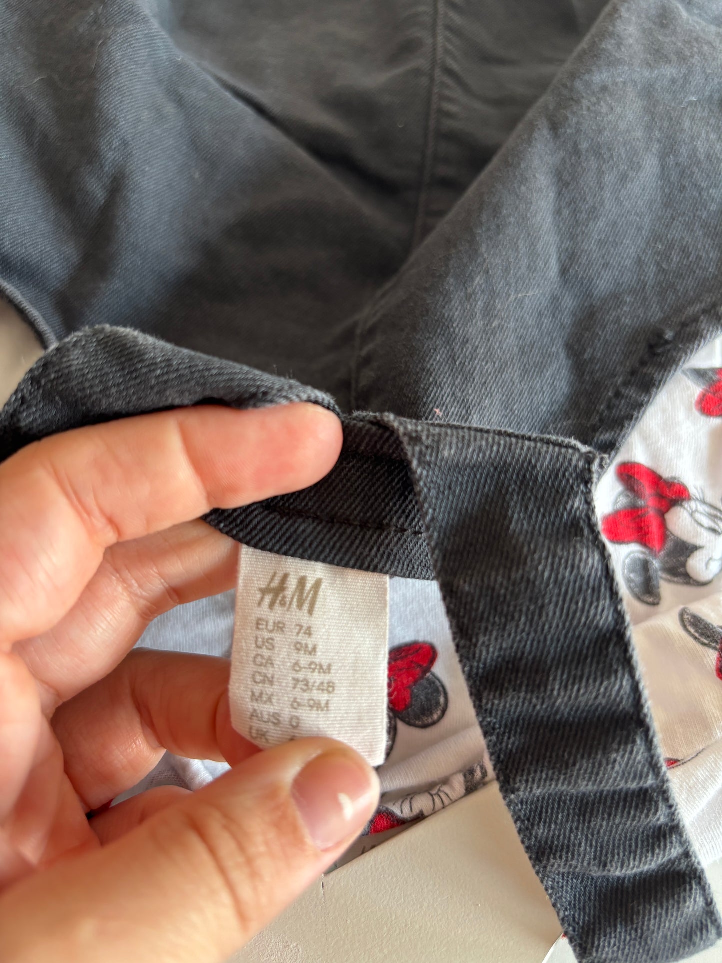 Minnie Mouse setje: jeansjurkje en longsleeve