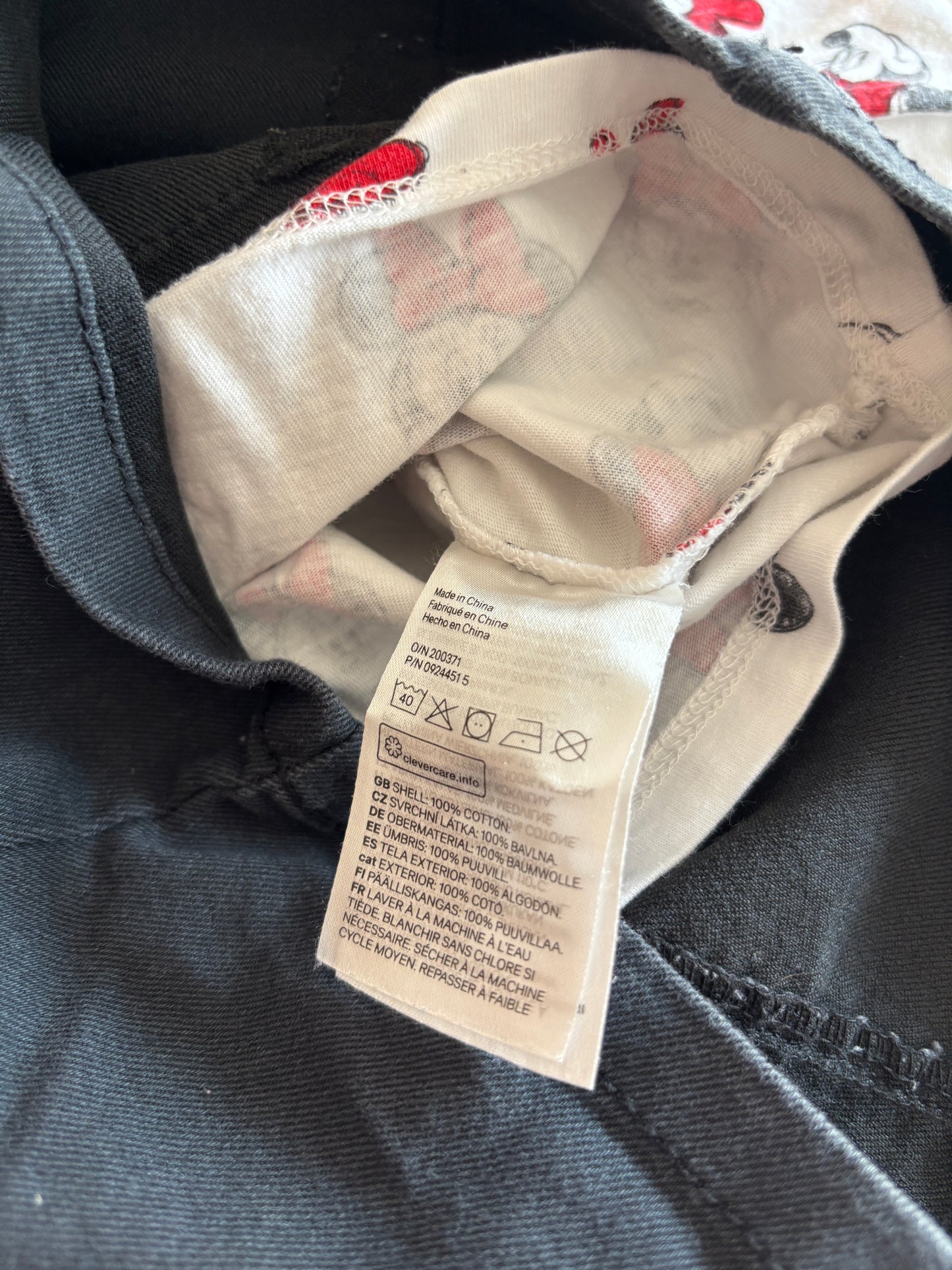 Minnie Mouse setje: jeansjurkje en longsleeve