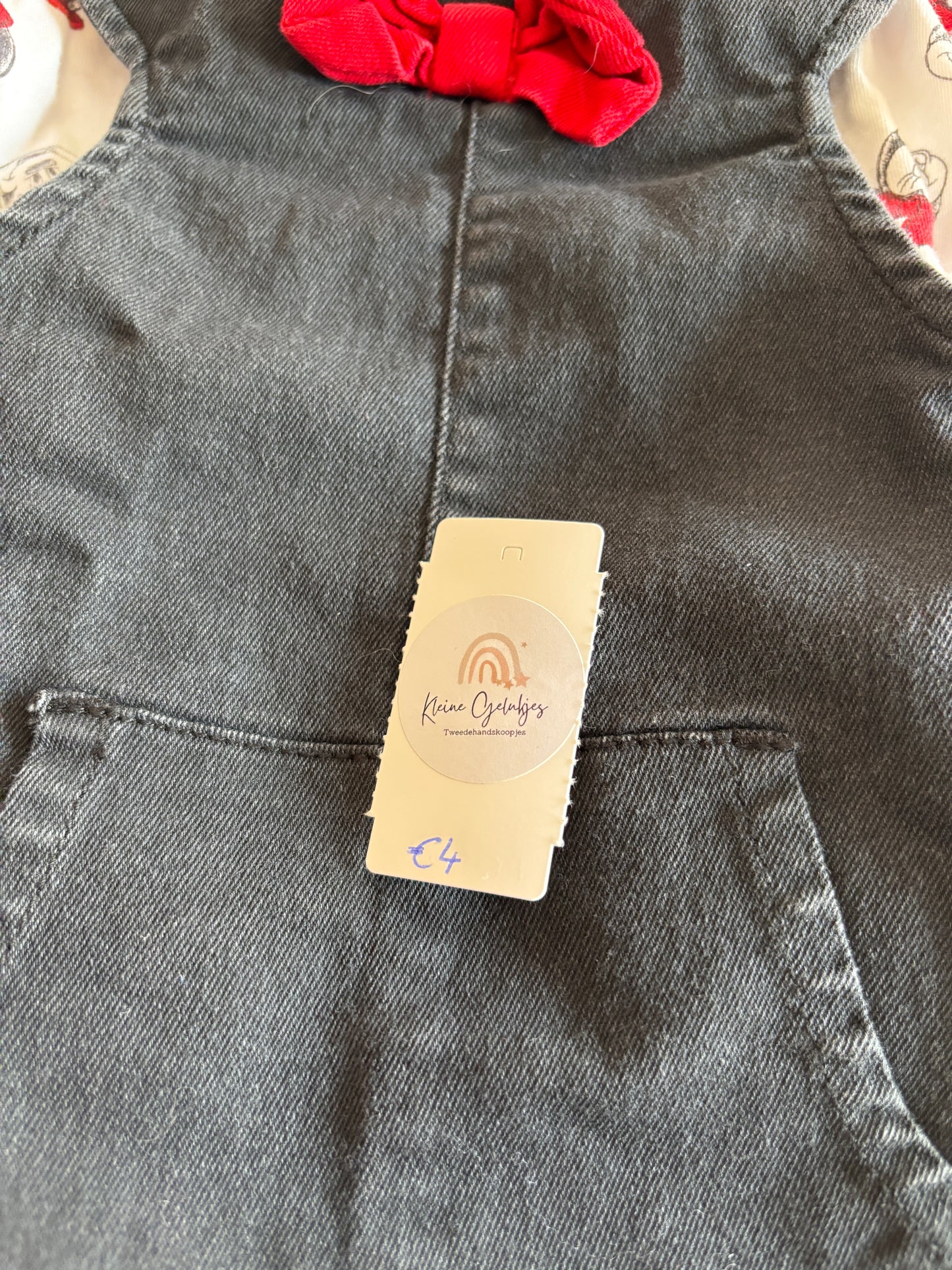 Minnie Mouse setje: jeansjurkje en longsleeve