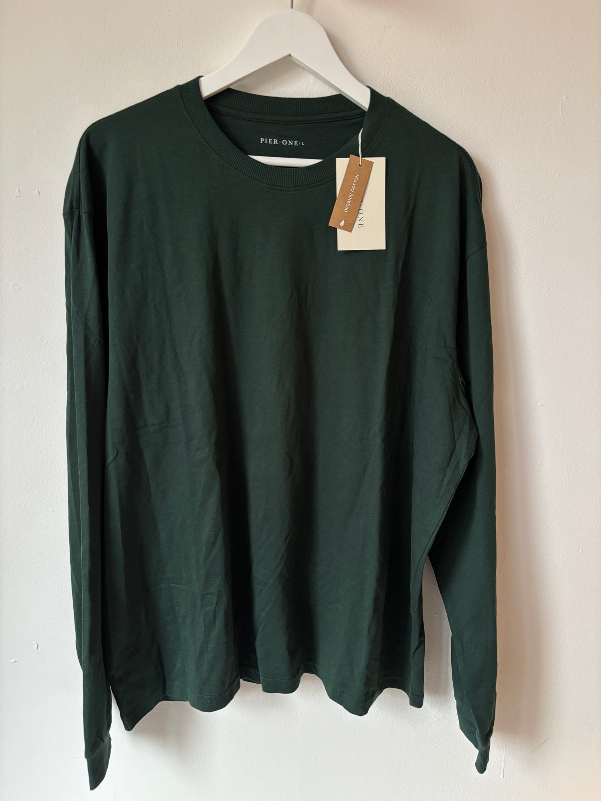 Donkergroene longsleeve | Pier One | L