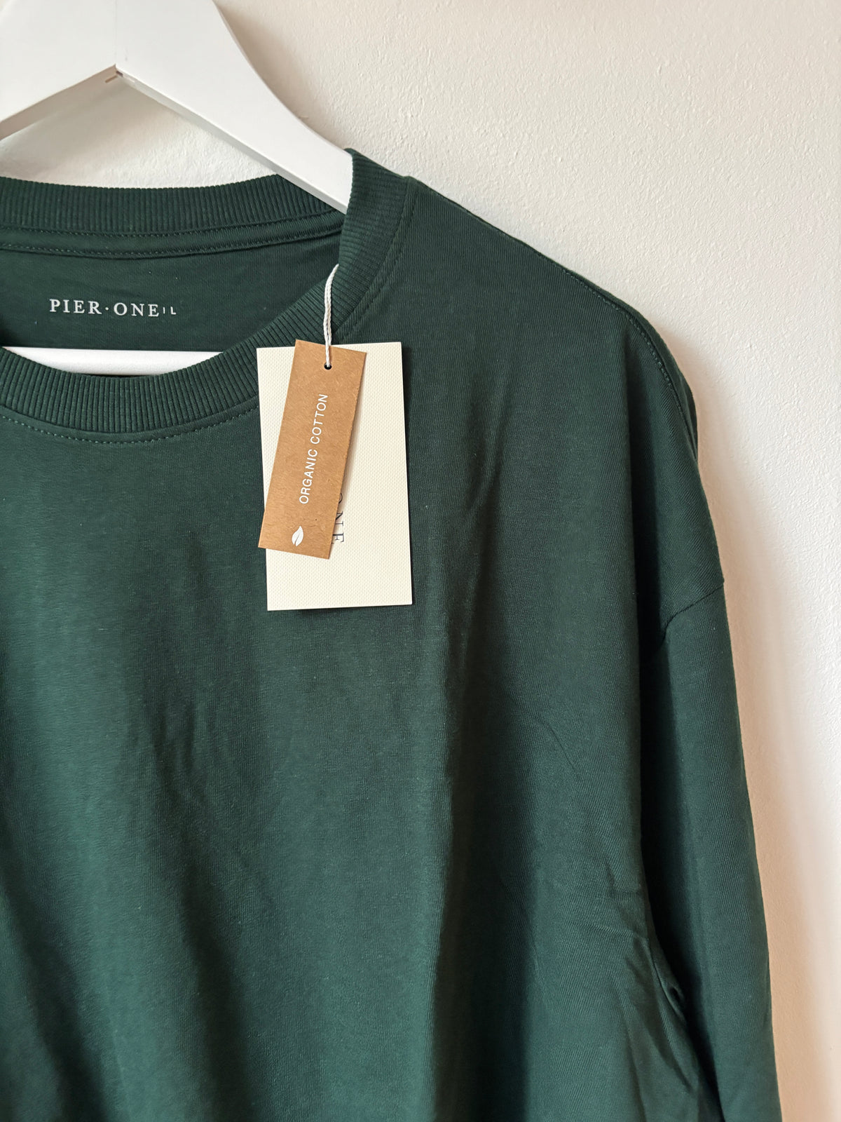 Donkergroene longsleeve | Pier One | L