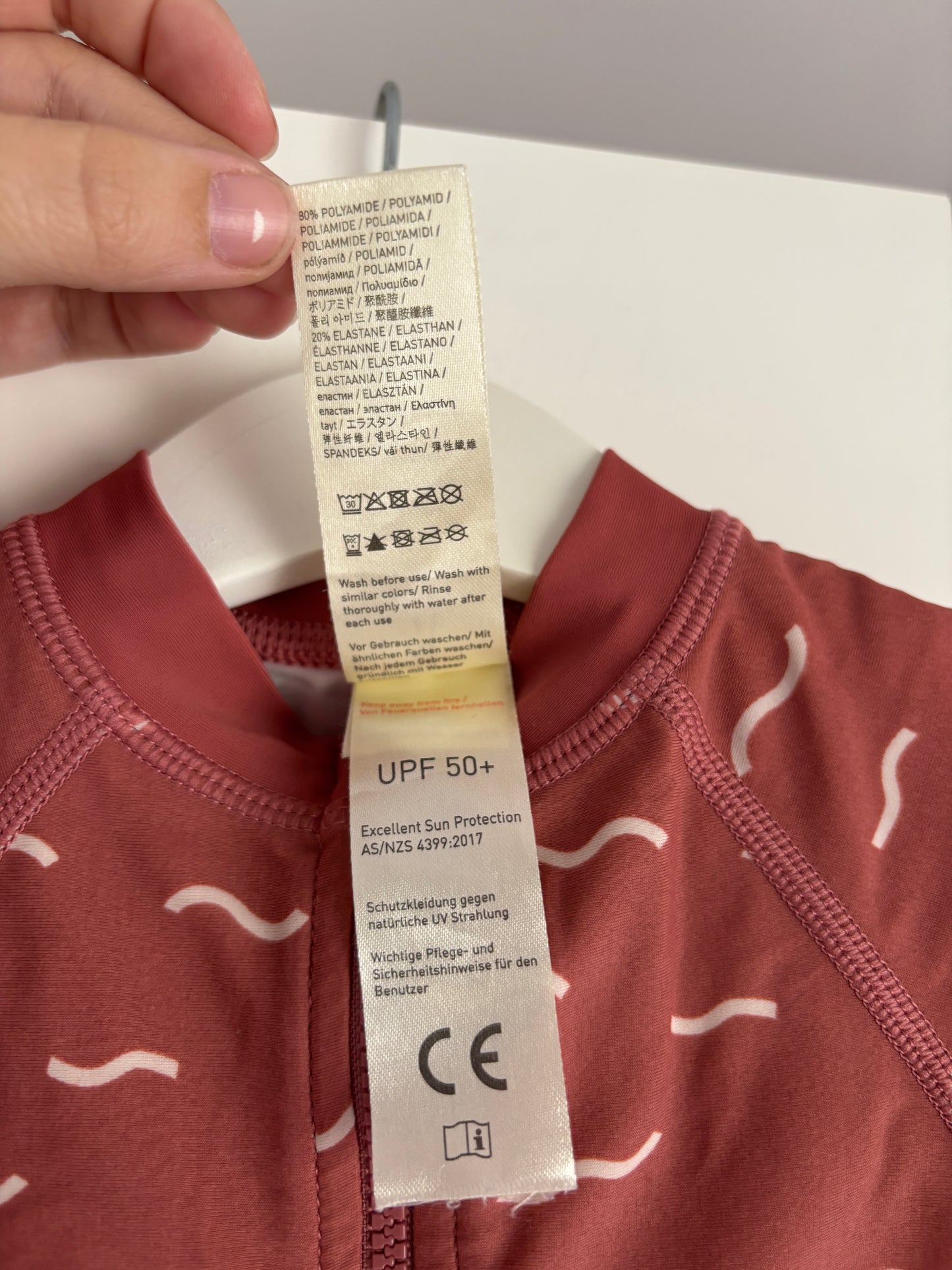 Koraalkleurige swimsuit