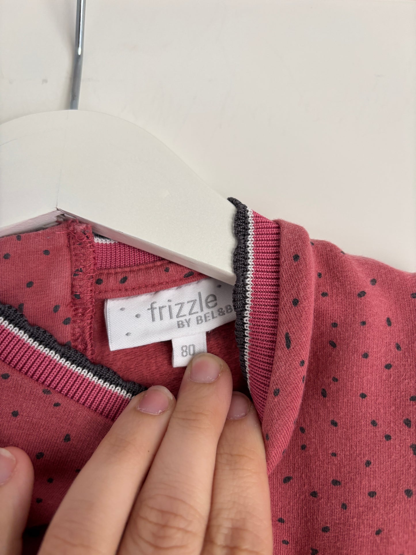 Roze jurk met lange mouwen