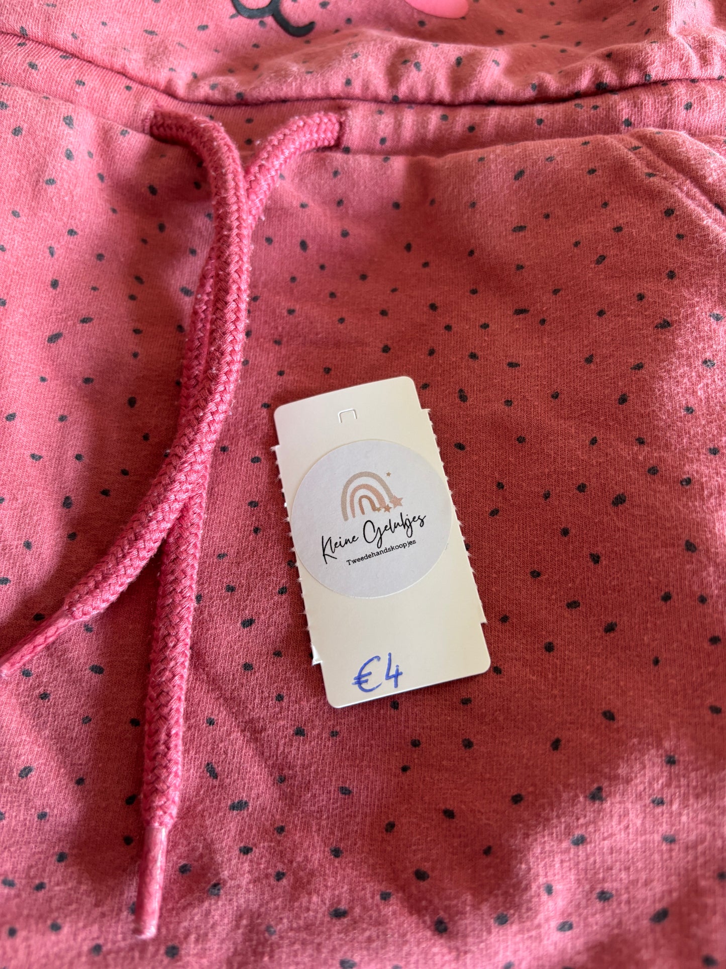 Roze jurk met lange mouwen