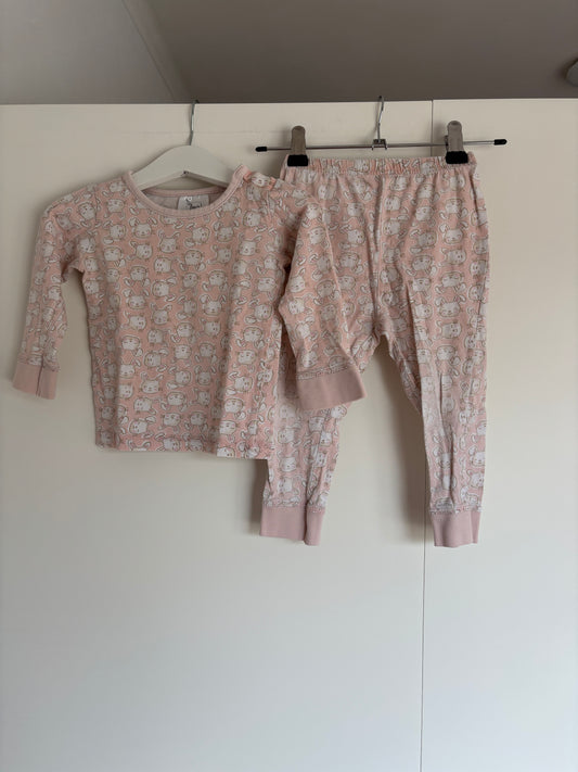 Lichtroze tweedelige pyjama