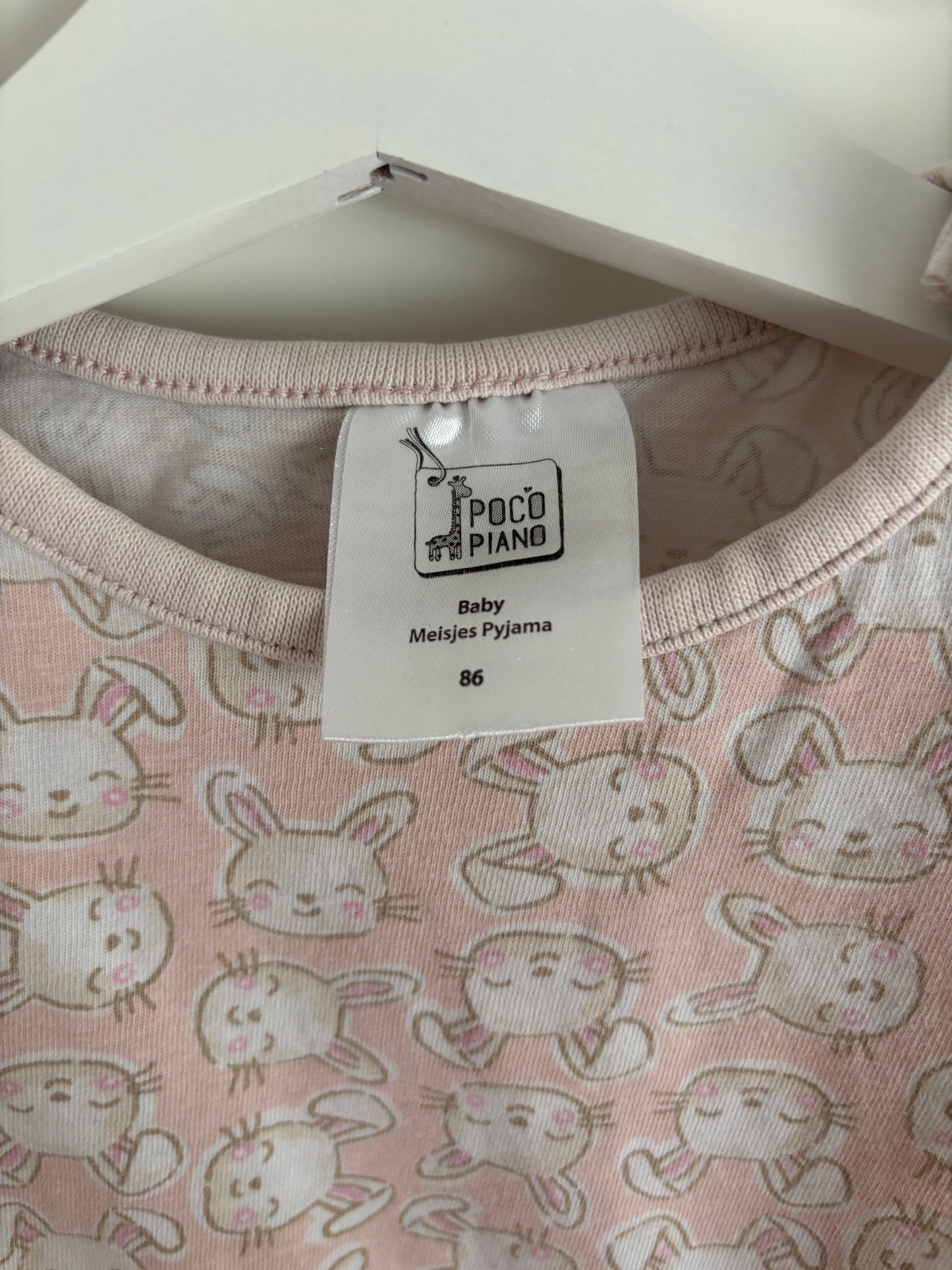 Lichtroze tweedelige pyjama