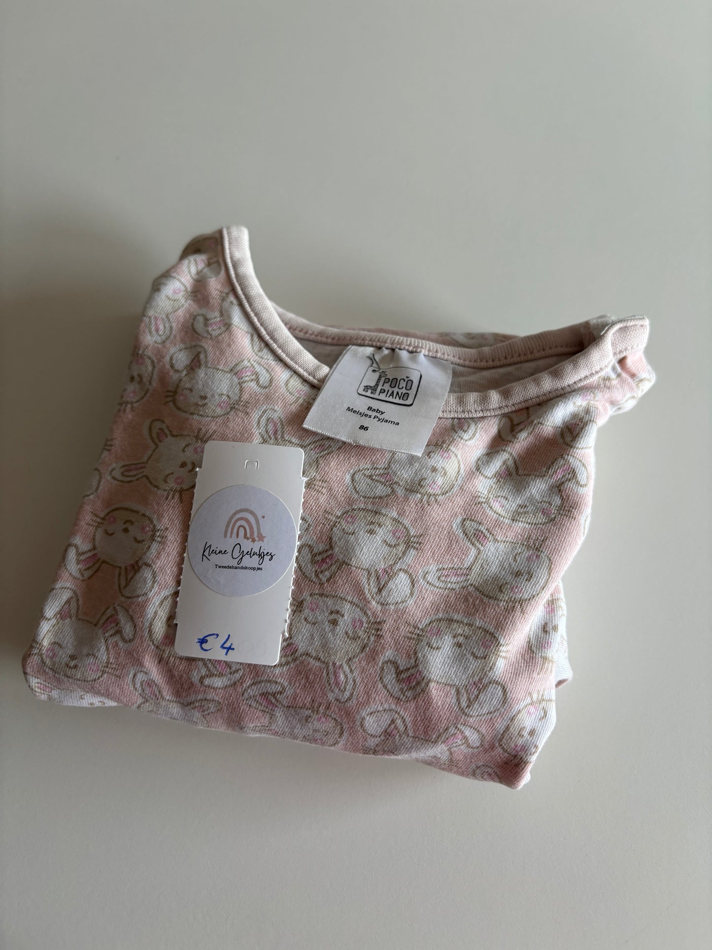 Lichtroze tweedelige pyjama