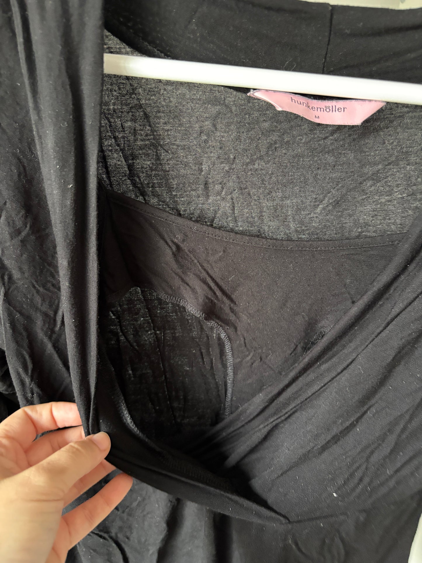 Zwarte voedingsnachtblouse