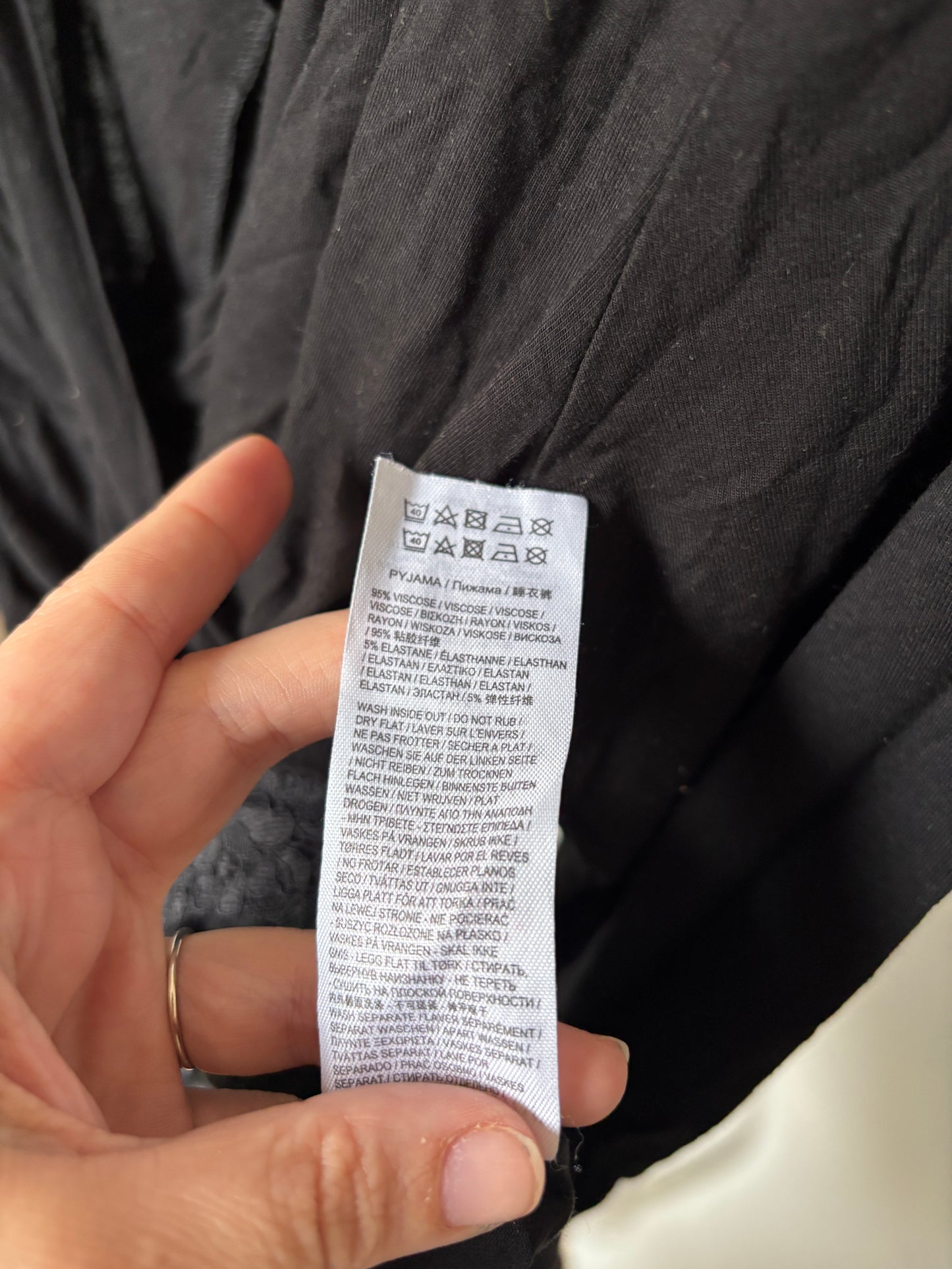 Zwarte voedingsnachtblouse